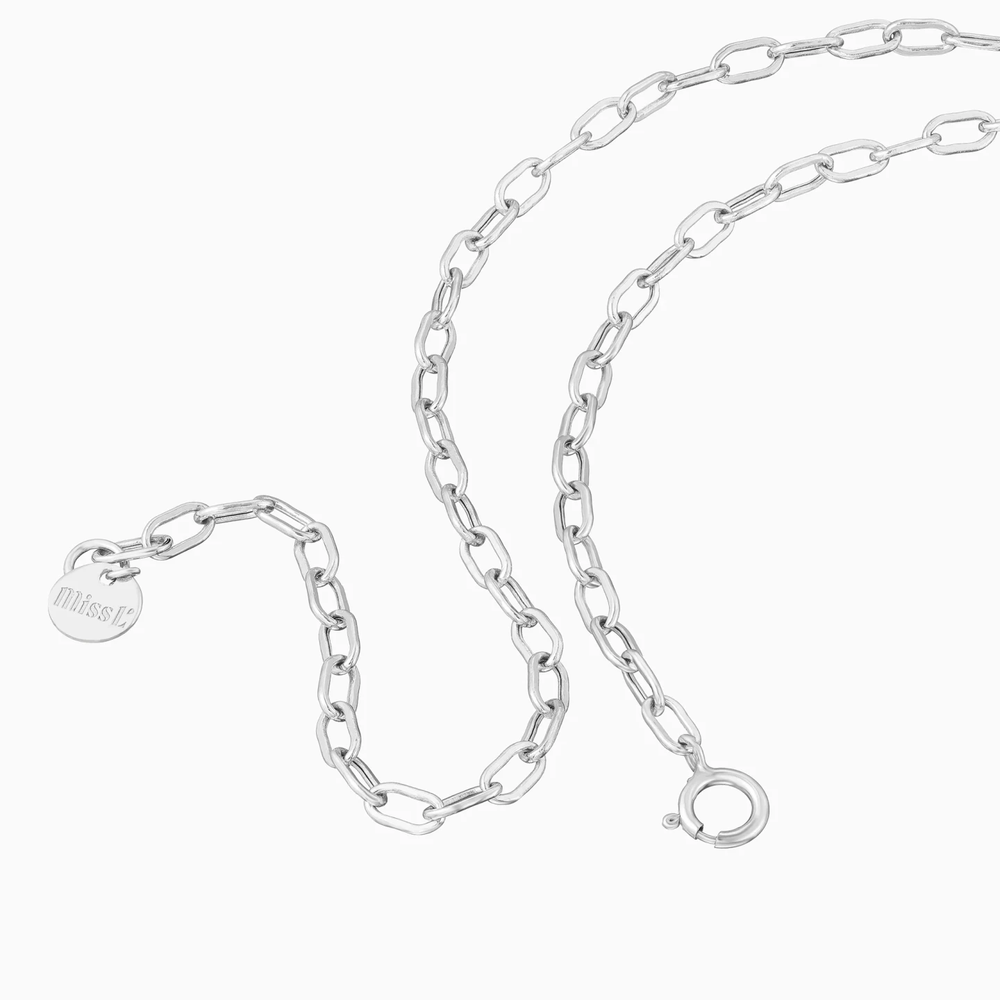 Oval Link Chain Necklace in 18K White Gold - 2 Oval Link Chain Necklace in 18K White Gold - 2