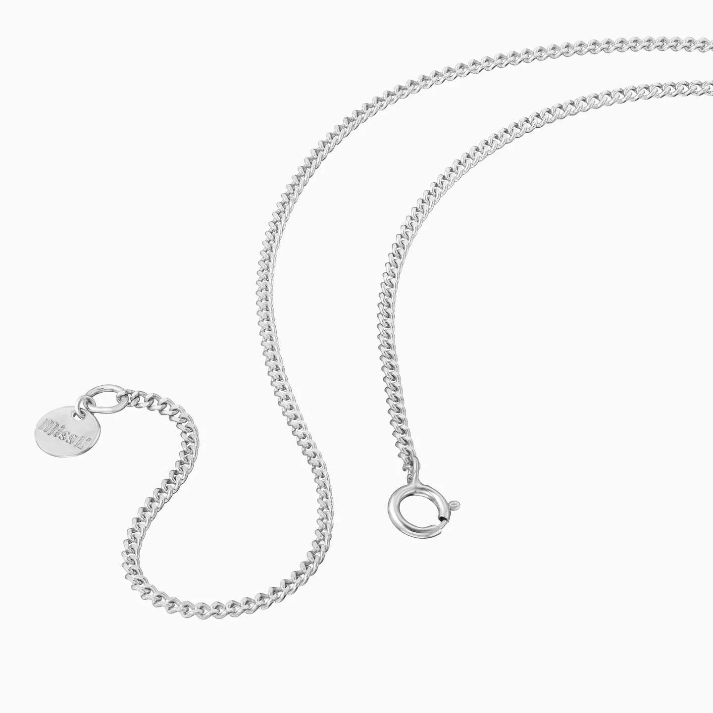 Curb Chain Necklace in 18K White Gold - 2 Curb Chain Necklace in 18K White Gold - 2