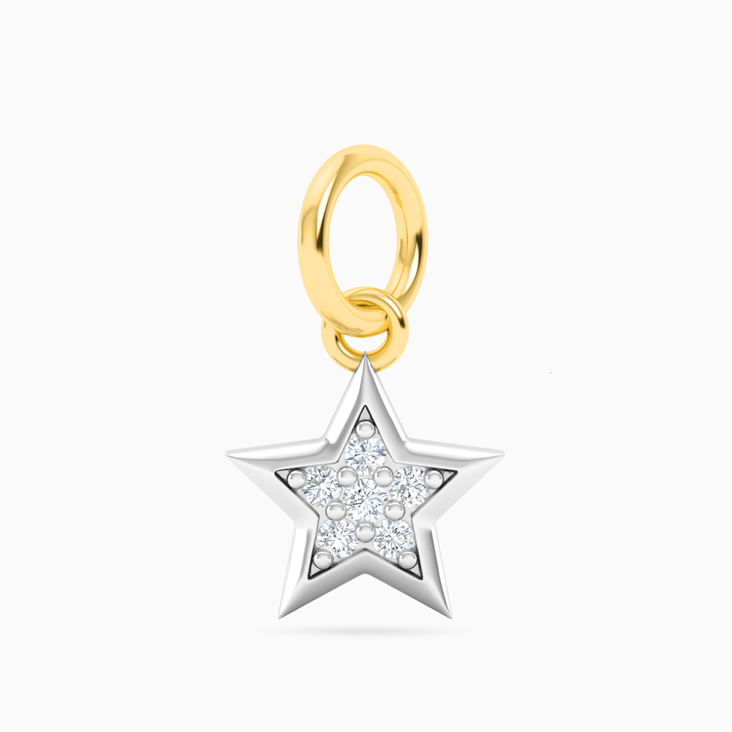 Star Diamonds Pendant in 18K Gold - 2 Star Diamonds Pendant in 18K Gold - 2