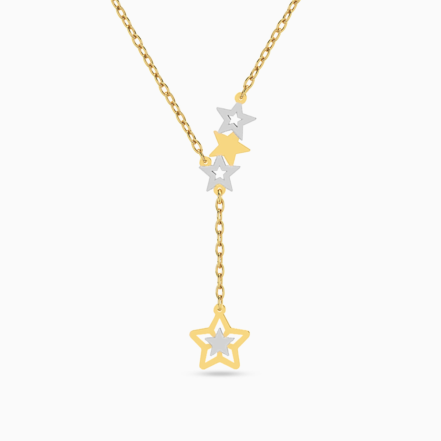 Star Chain Necklace in 18K Gold - 2 Star Chain Necklace in 18K Gold - 2