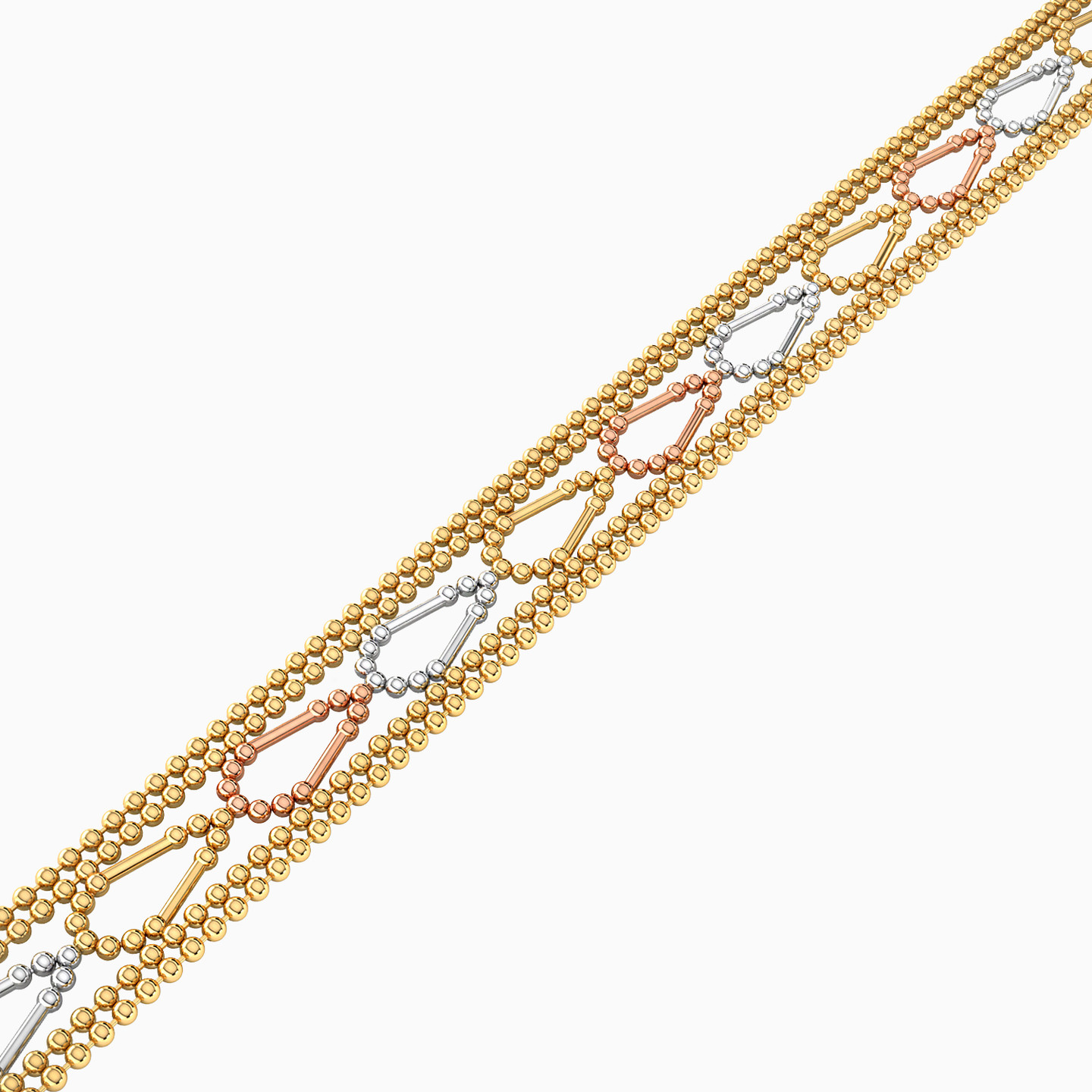 Beaded Chain Bracelet in 21K Gold - 3