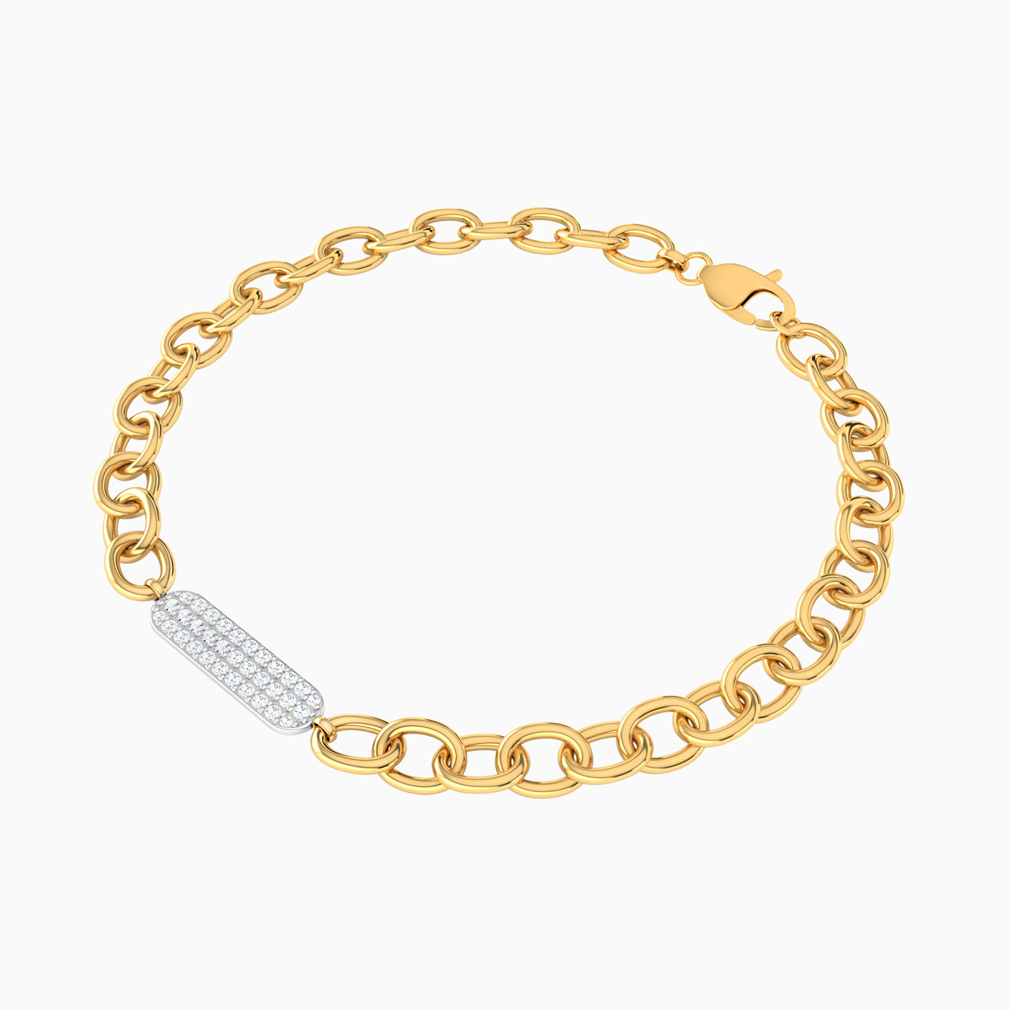 18K Gold Diamond Chain Bracelet - 2