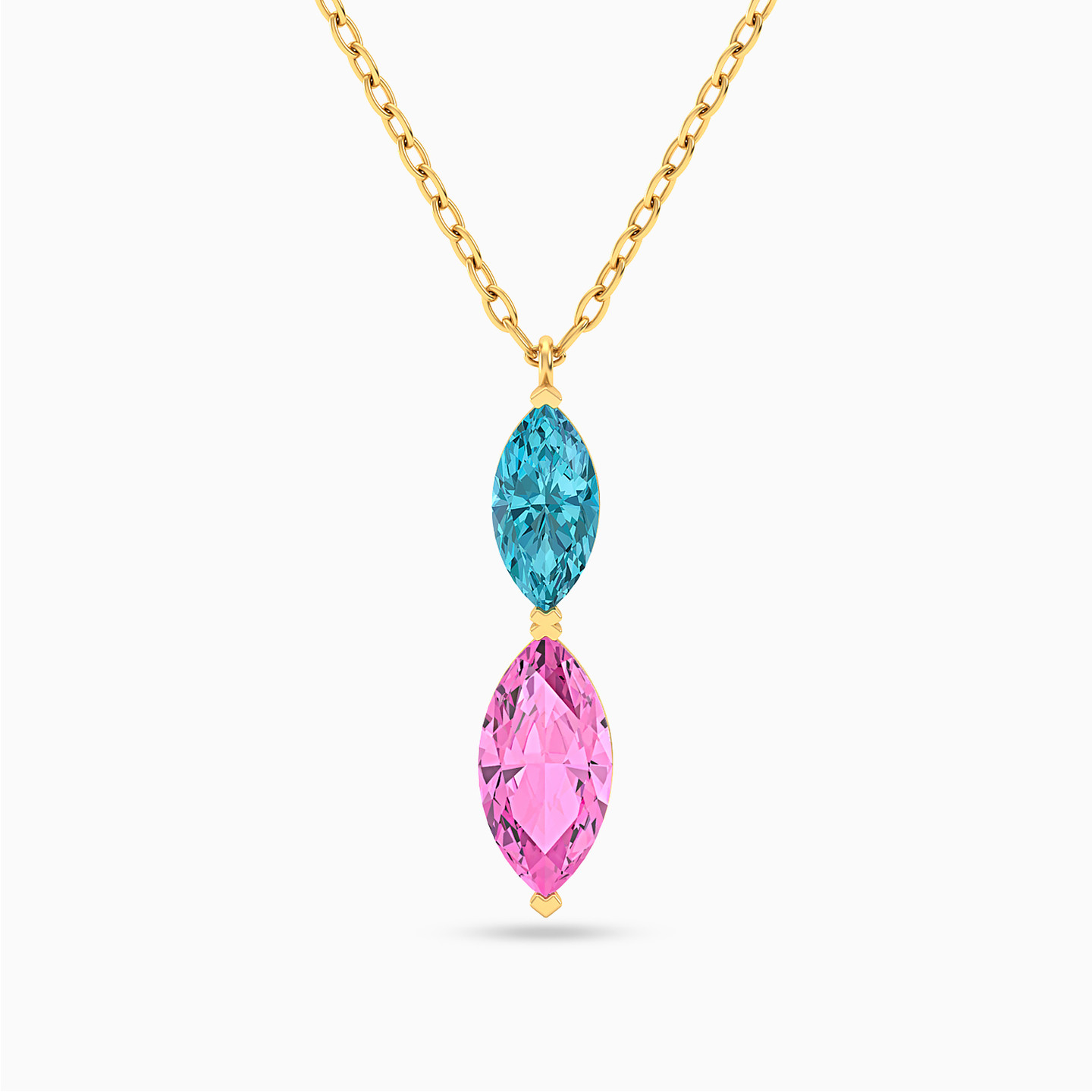 Marquise Colored Stones Necklace in 18K Gold Marquise Colored Stones Necklace in 18K Gold