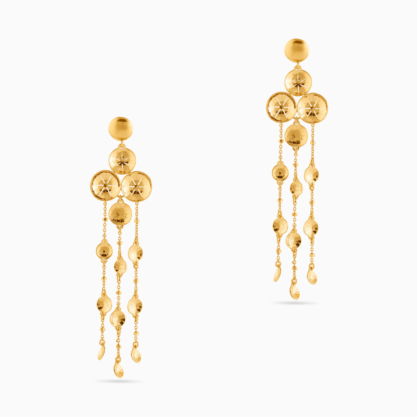 Tassel Drop Earrings in 21K Gold Tassel Drop Earrings in 21K Gold