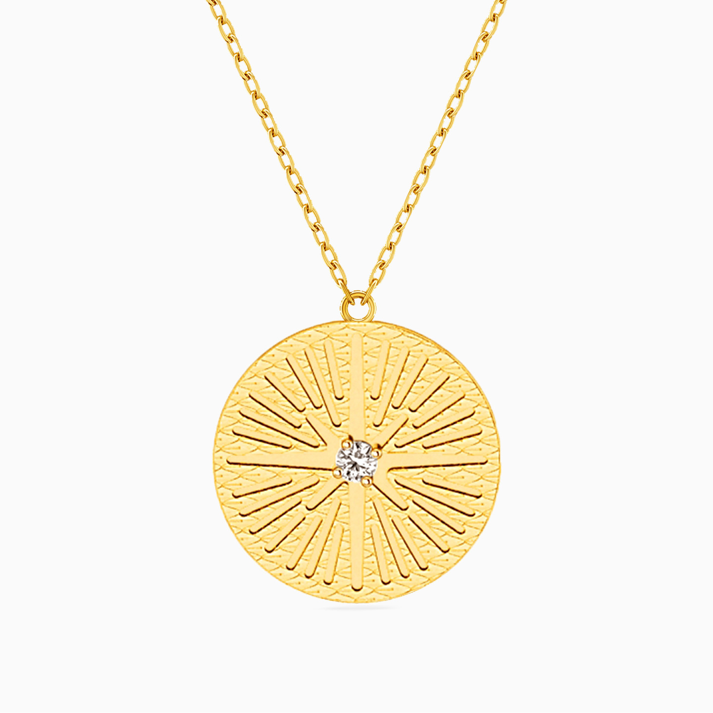 18K Gold Diamond Pendant Necklace