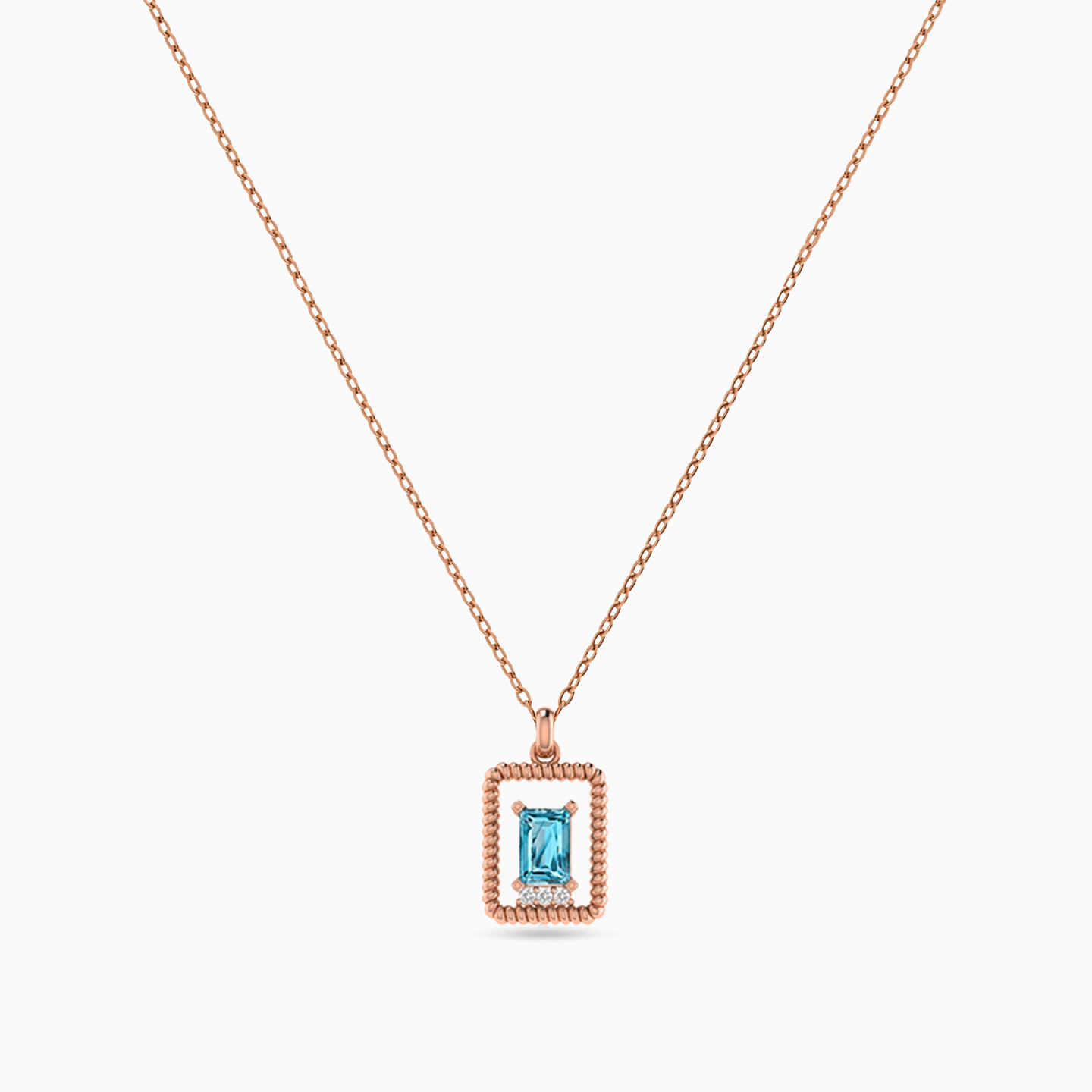 سلسلة ذهب مستطيلة عيار 18 قيراط مزينة بالألماس والأحجار الملونة - 2 سلسلة ذهب مستطيلة عيار 18 قيراط مزينة بالألماس والأحجار الملونة - 2