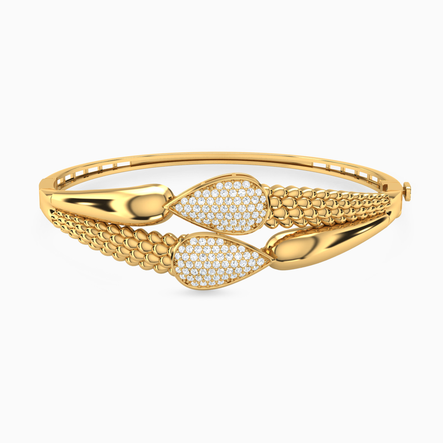 Teardrop Cubic Zirconia Set in 21K Gold (2 Pieces) - 2 Teardrop Cubic Zirconia Set in 21K Gold (2 Pieces) - 2