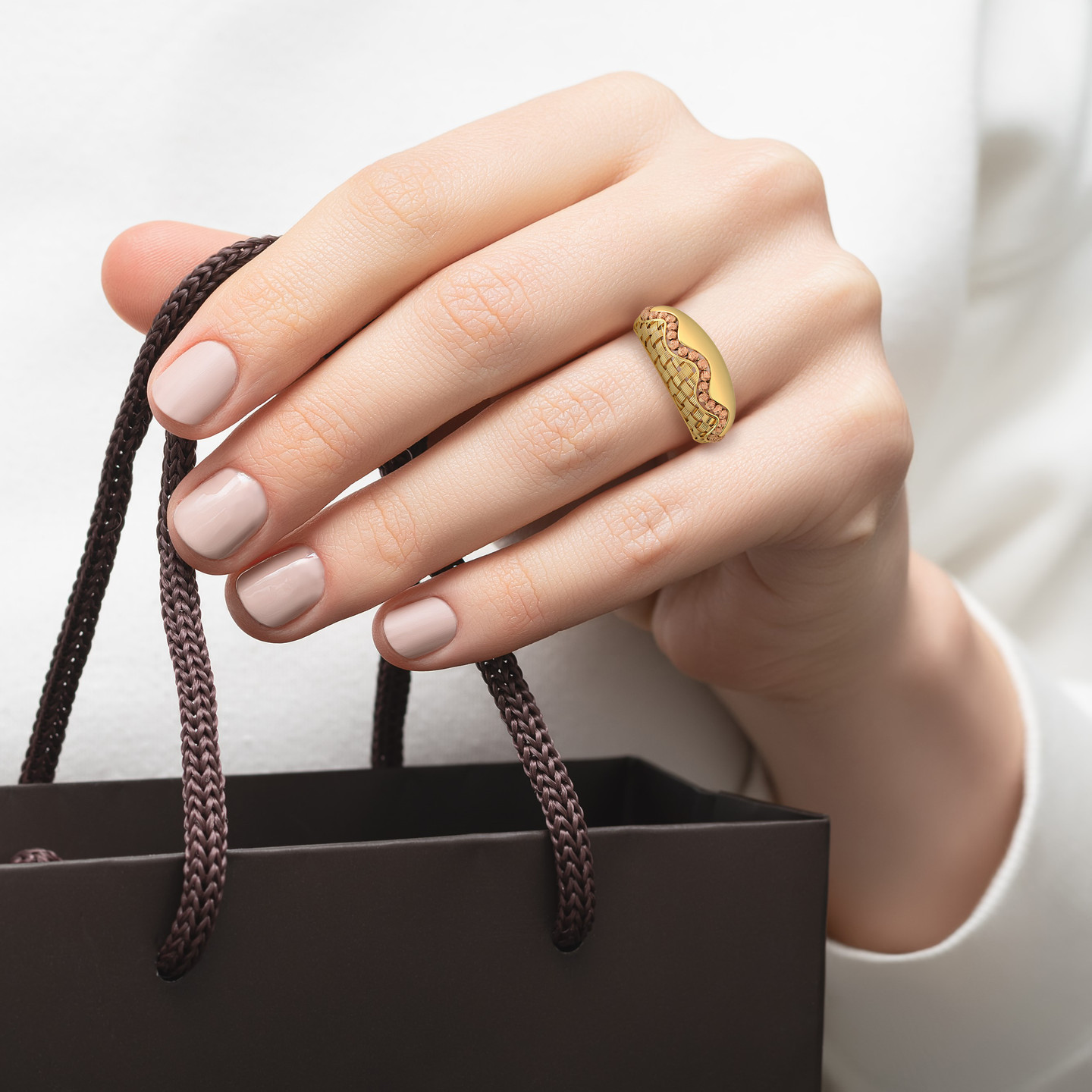 Textured Ring in 21K Gold - 4