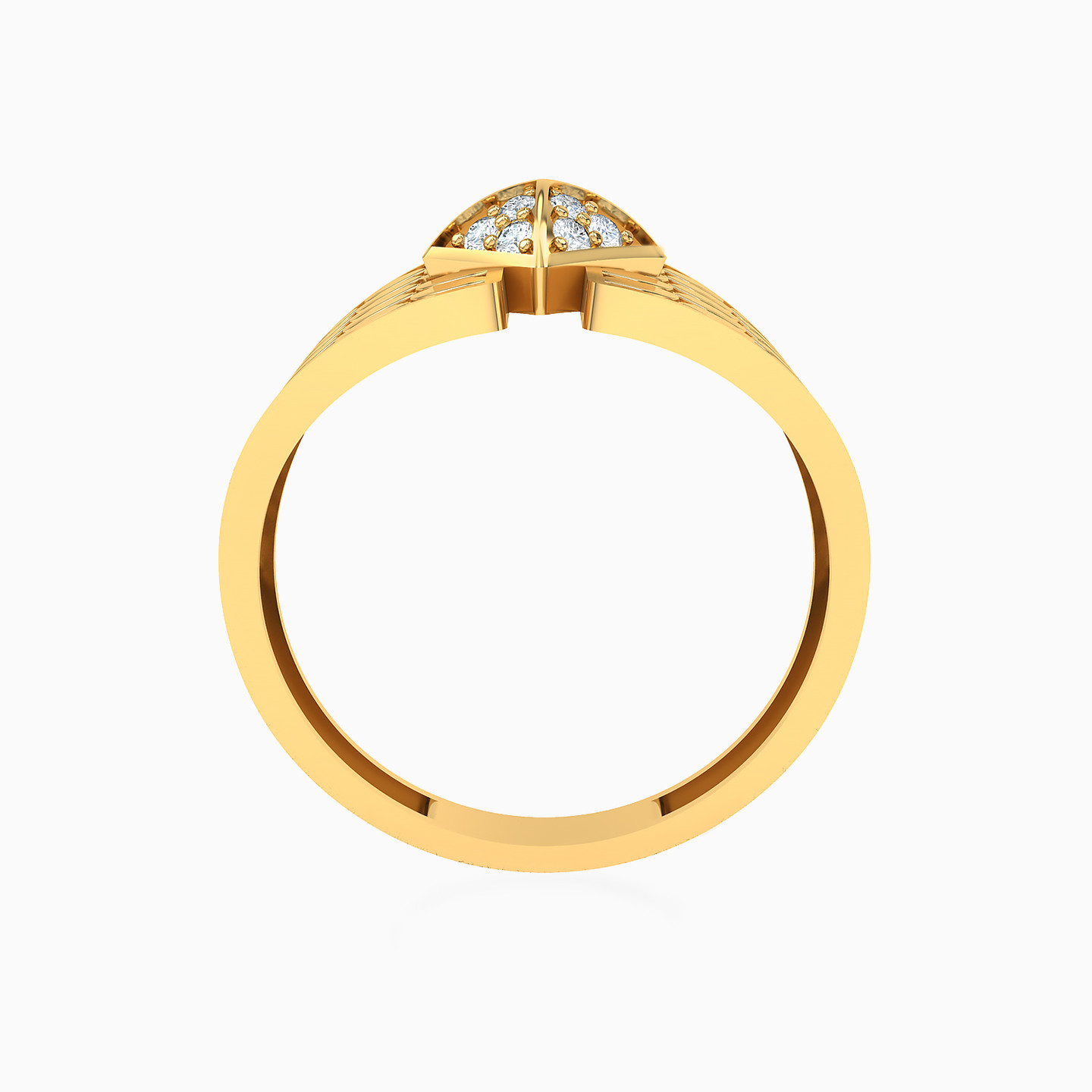 21K Gold Cubic Zirconia Statement Ring - 3