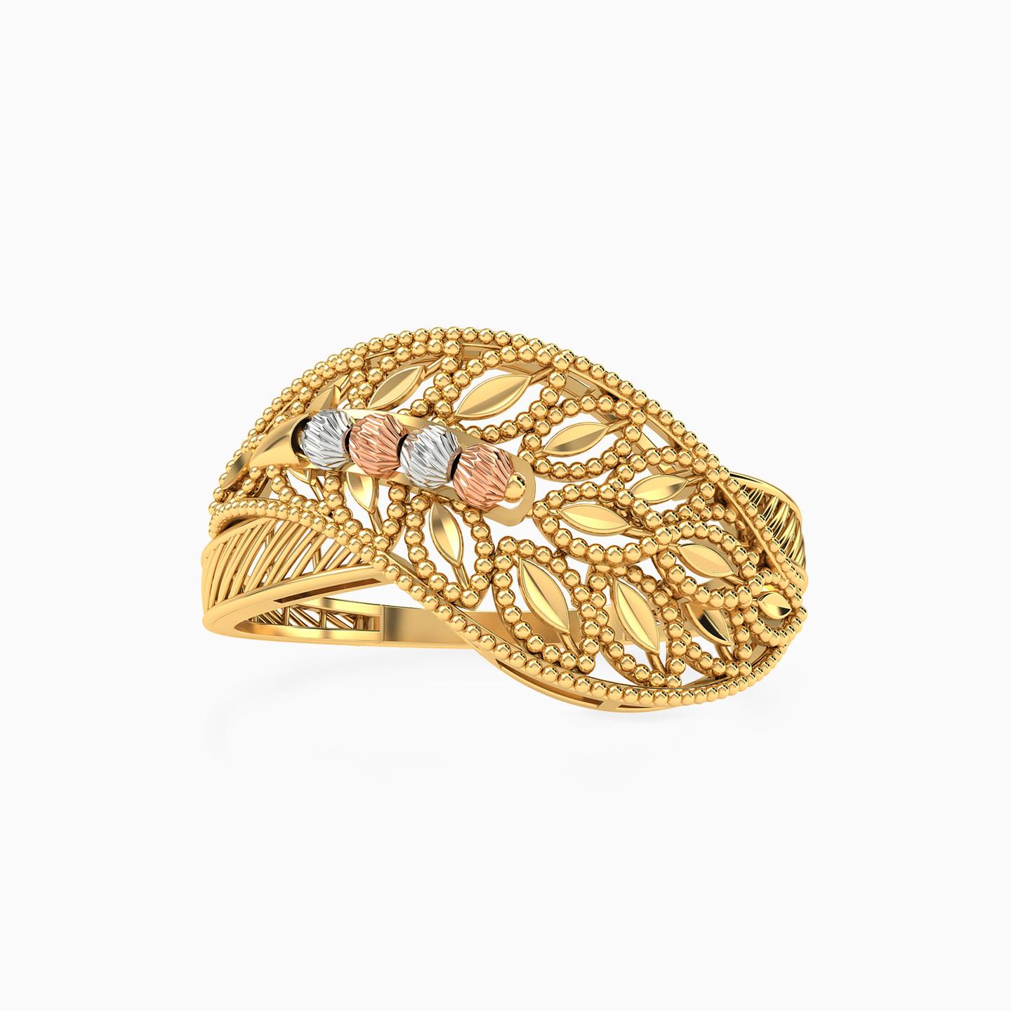 نصف طقم تصميم تجريدي عيار 21 قيراط (2 قطع) - 3 نصف طقم تصميم تجريدي عيار 21 قيراط (2 قطع) - 3