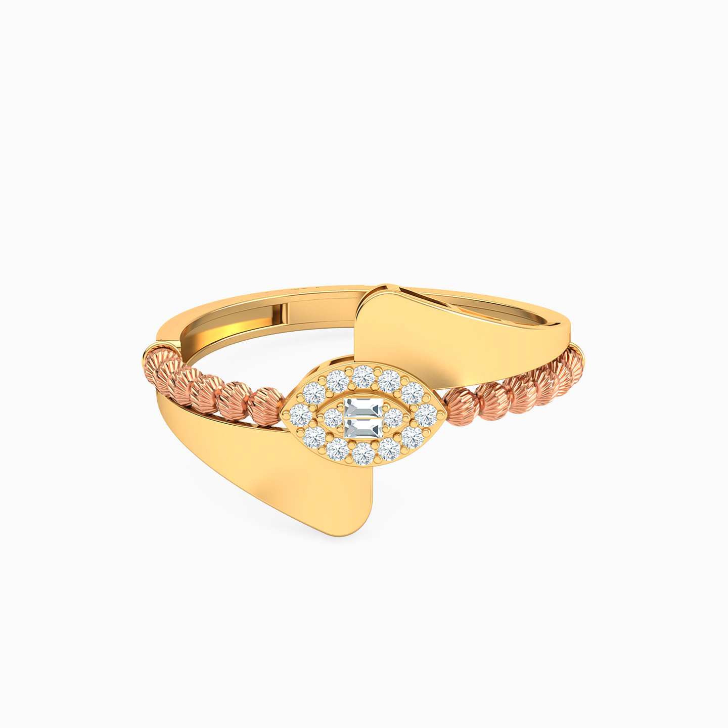 21K Gold Cubic Zirconia Statement Ring