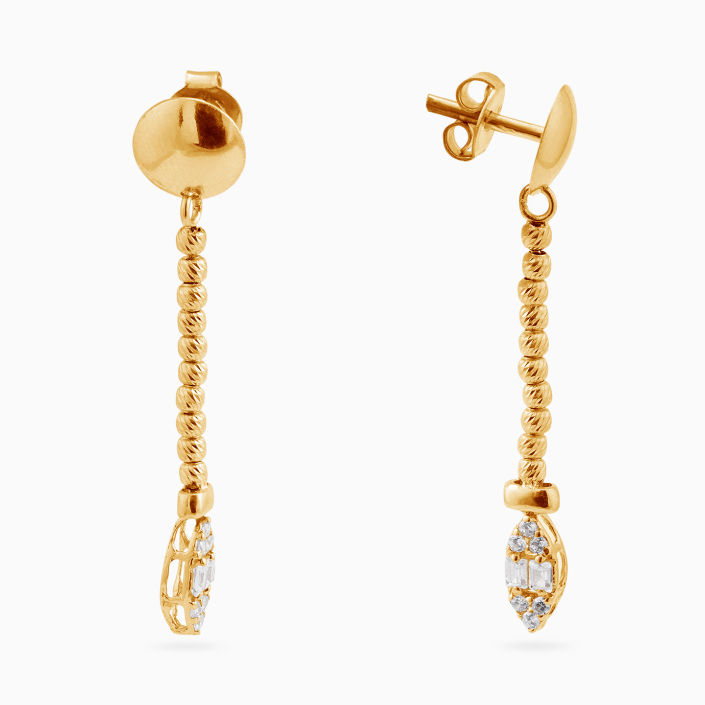 طقم كامل ذهب مخرز عيار 21 قيراط مزين بأحجار الزركون (4 قطع) - 5 طقم كامل ذهب مخرز عيار 21 قيراط مزين بأحجار الزركون (4 قطع) - 5