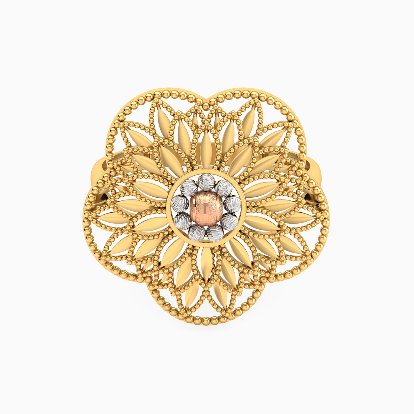 Flower Ring in 21K Gold