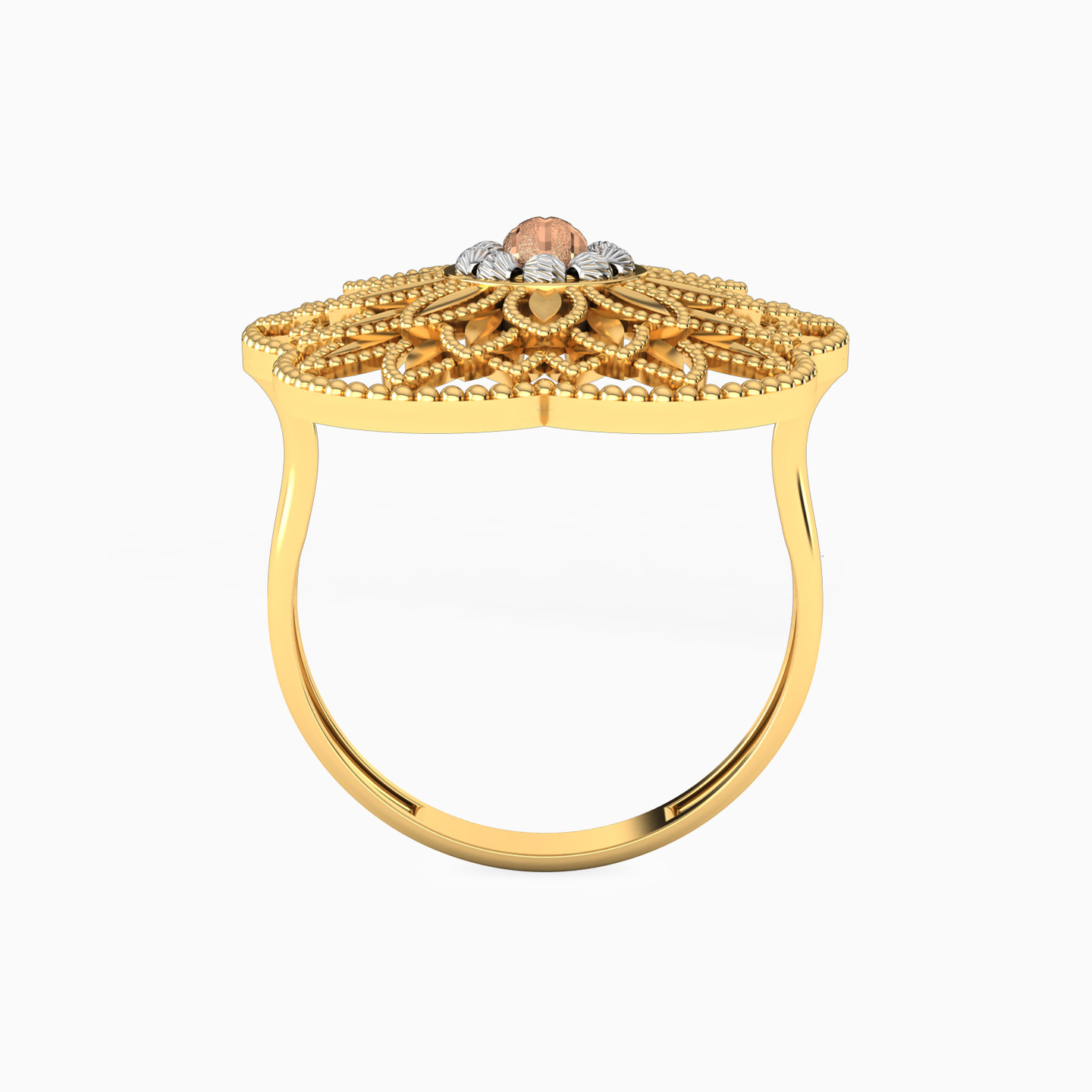 Flower Ring in 21K Gold - 3