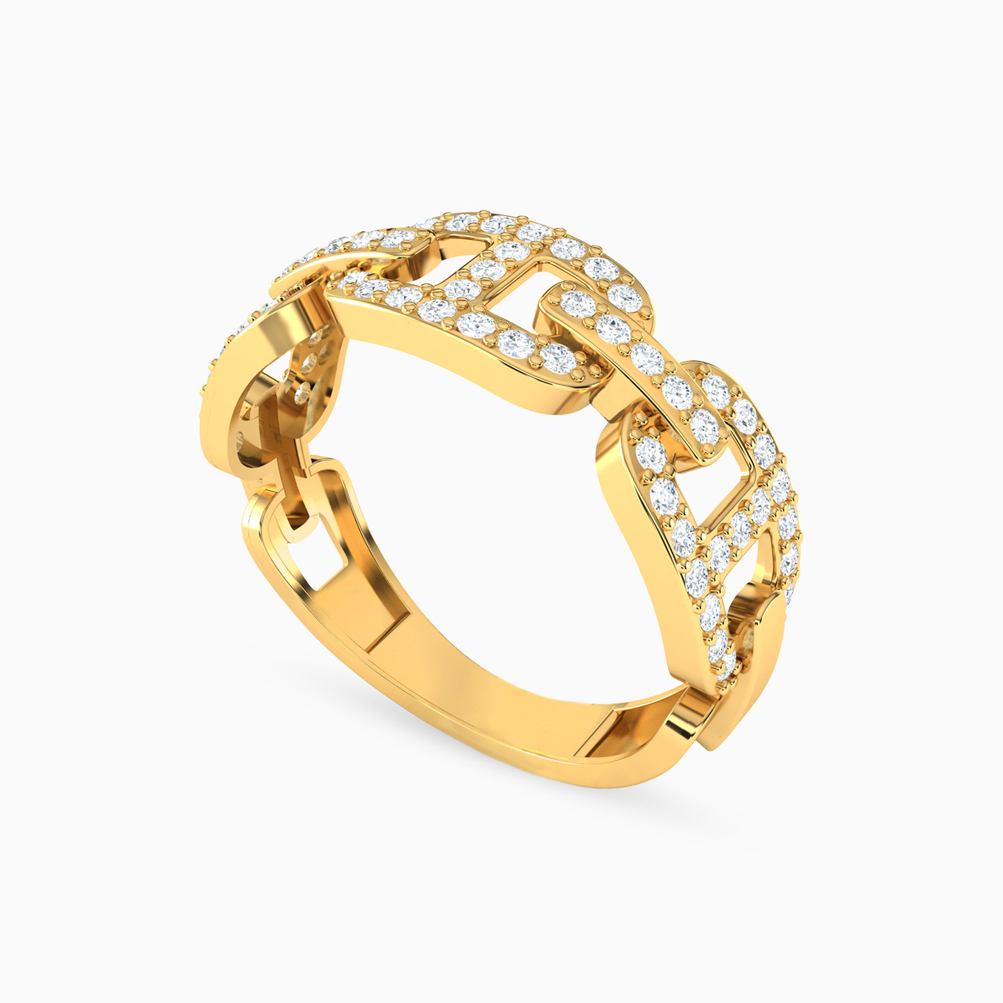 خاتم ذهب حلقات عيار 21 قيراط مزين بأحجار الزركون - 2 خاتم ذهب حلقات عيار 21 قيراط مزين بأحجار الزركون - 2