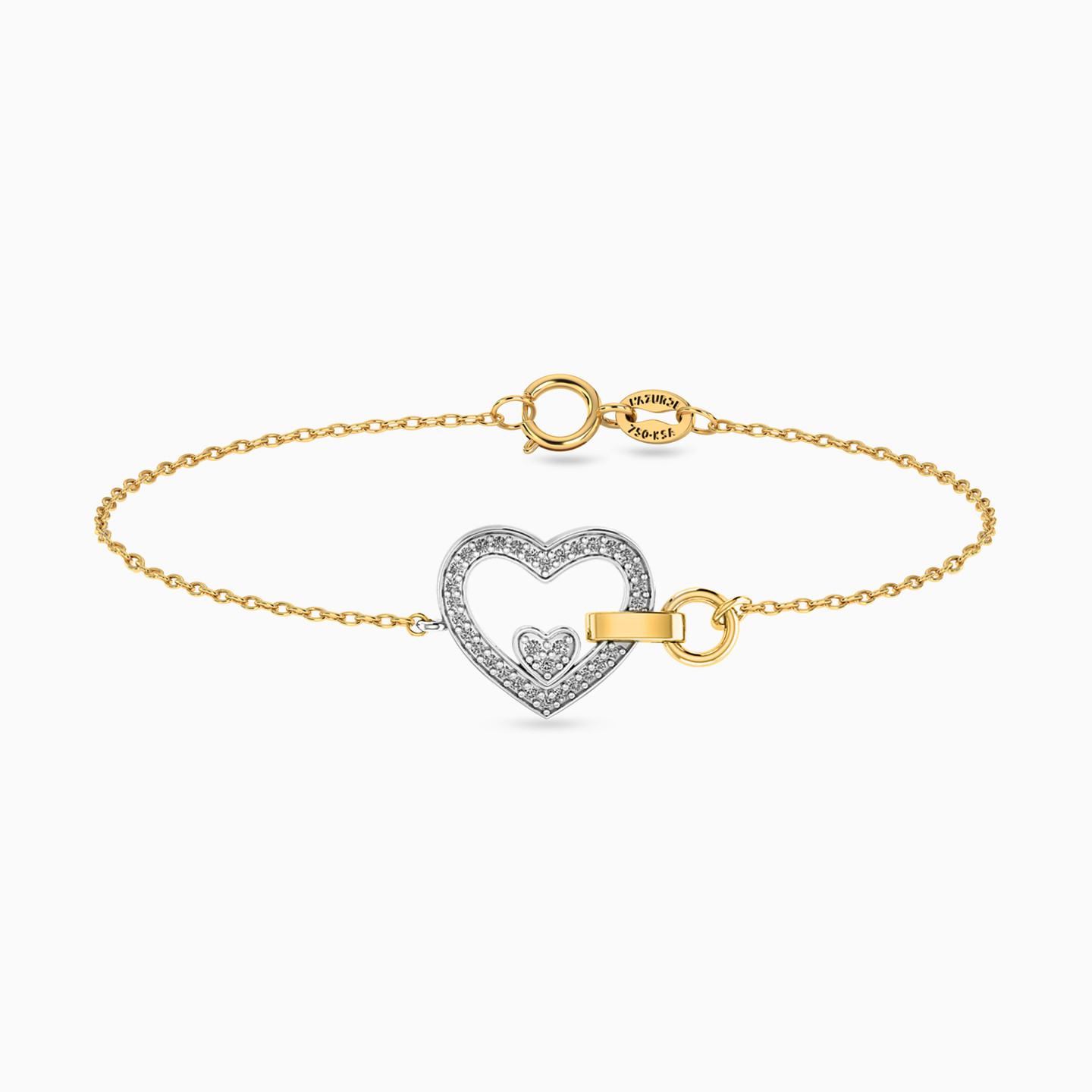 18K Gold Diamond Chain Bracelet