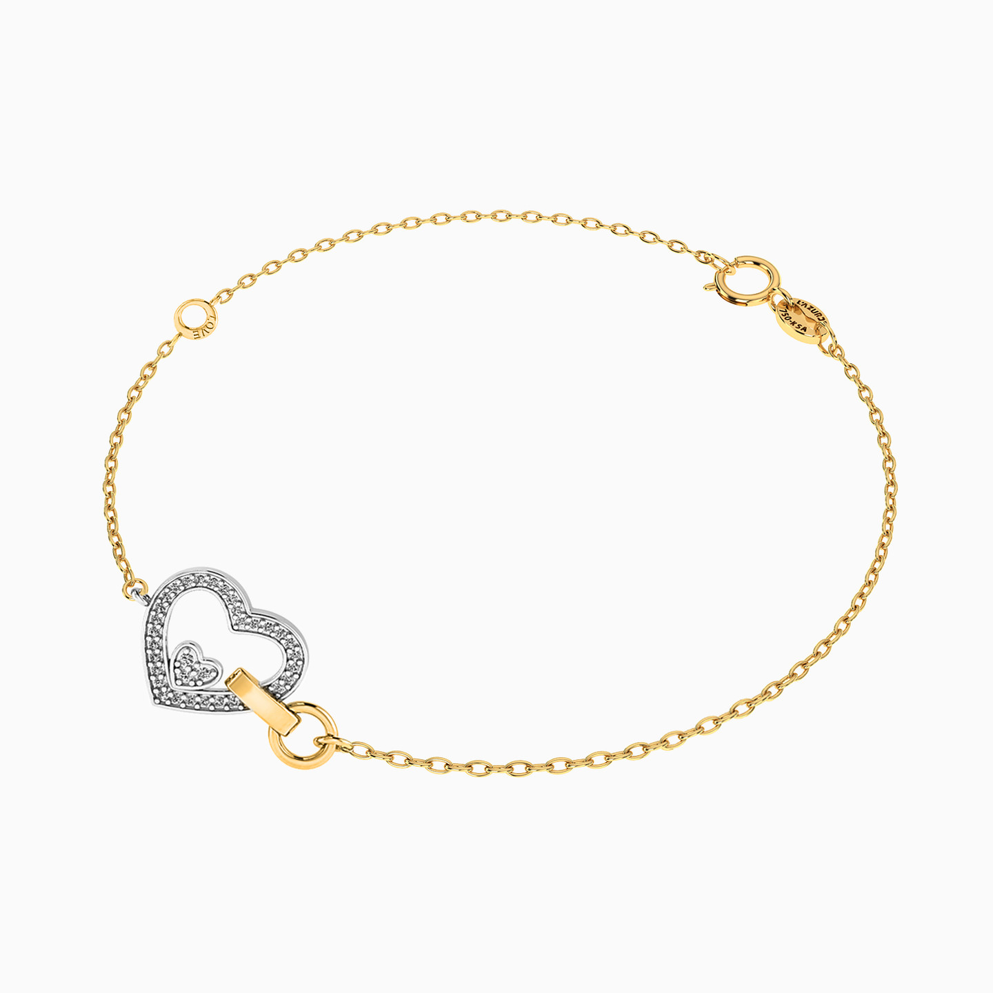 18K Gold Diamond Chain Bracelet - 2