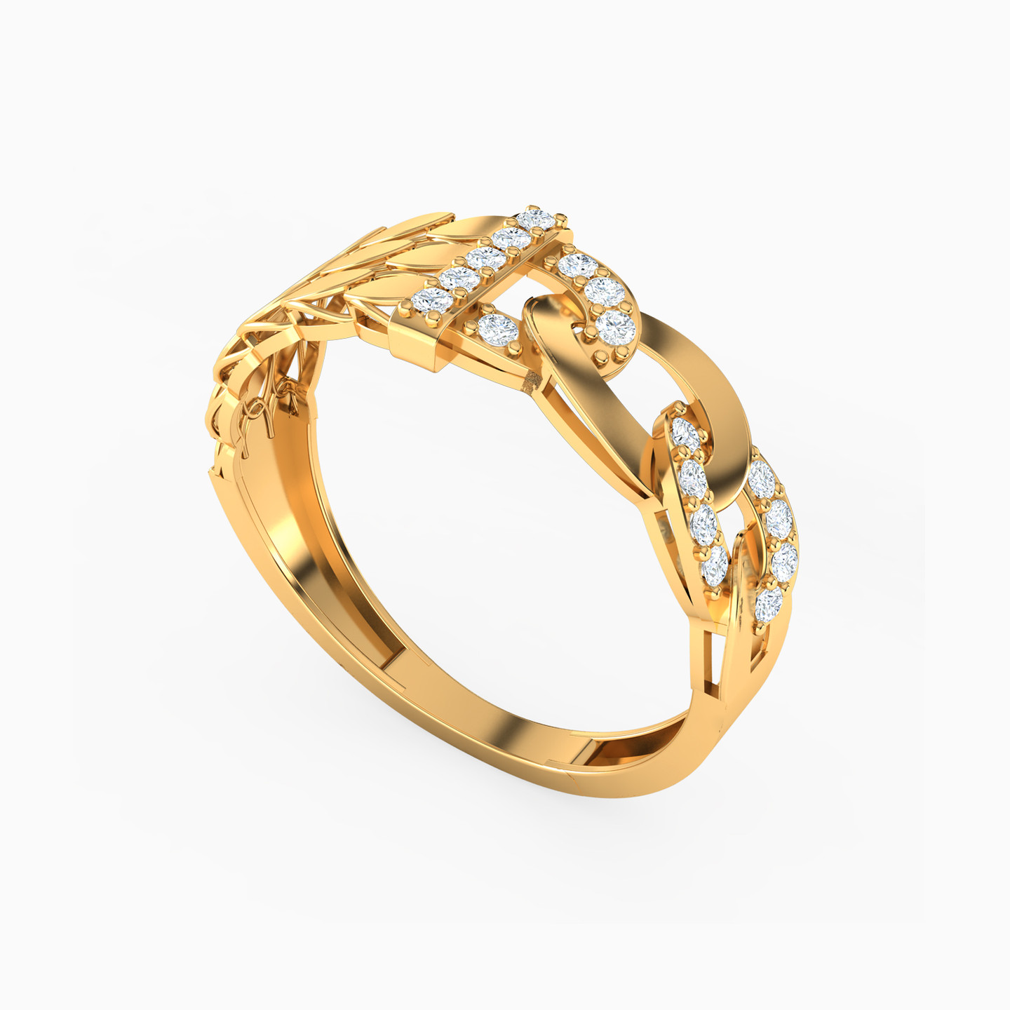21K Gold Stone Statement Ring - 2