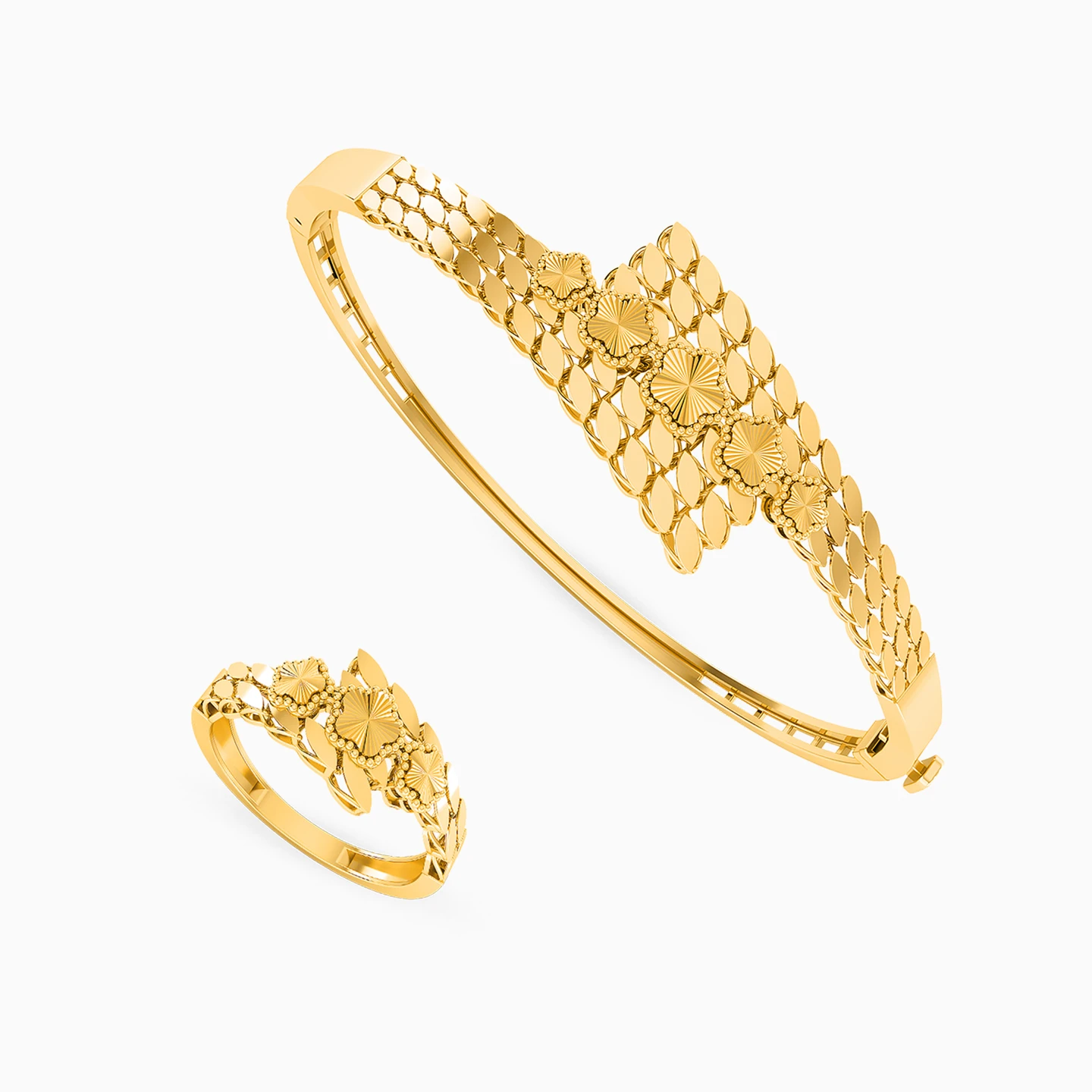 Abstract Full Set in 21K Gold (2 Pieces) Abstract Full Set in 21K Gold (2 Pieces)