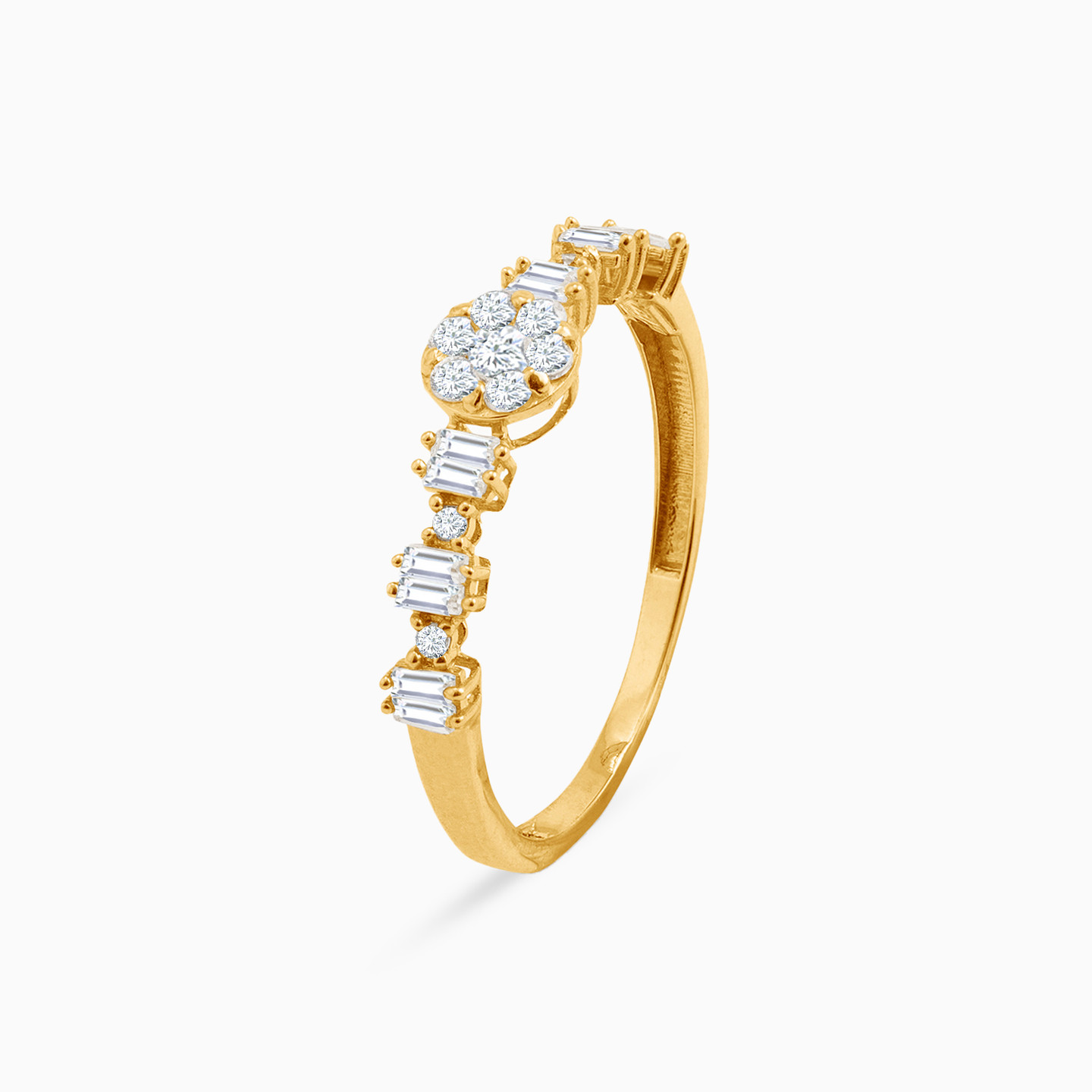 18K Gold Cubic Zirconia Twin Rings - 2