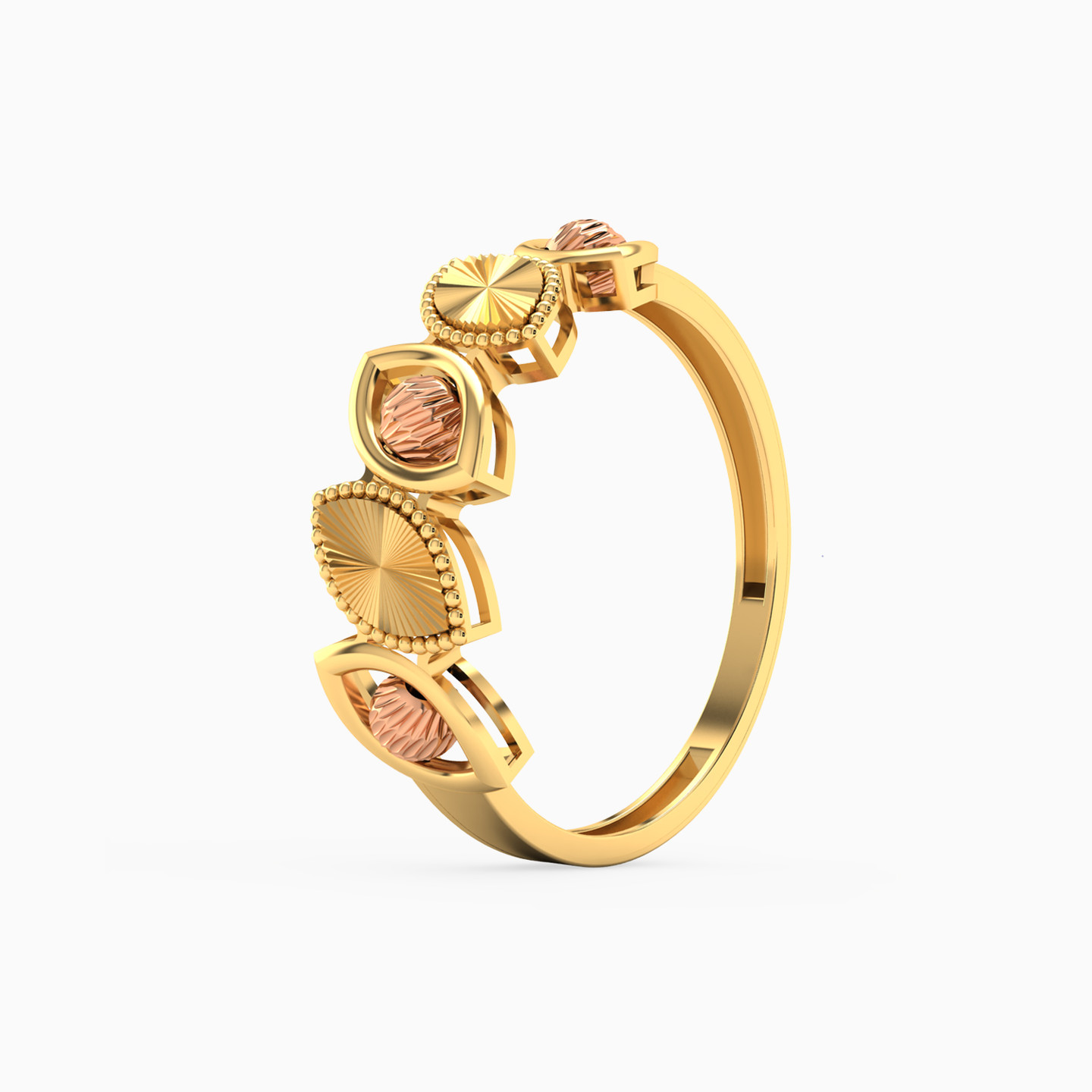 21K Gold Cubic Zirconia Twins Ring - 3