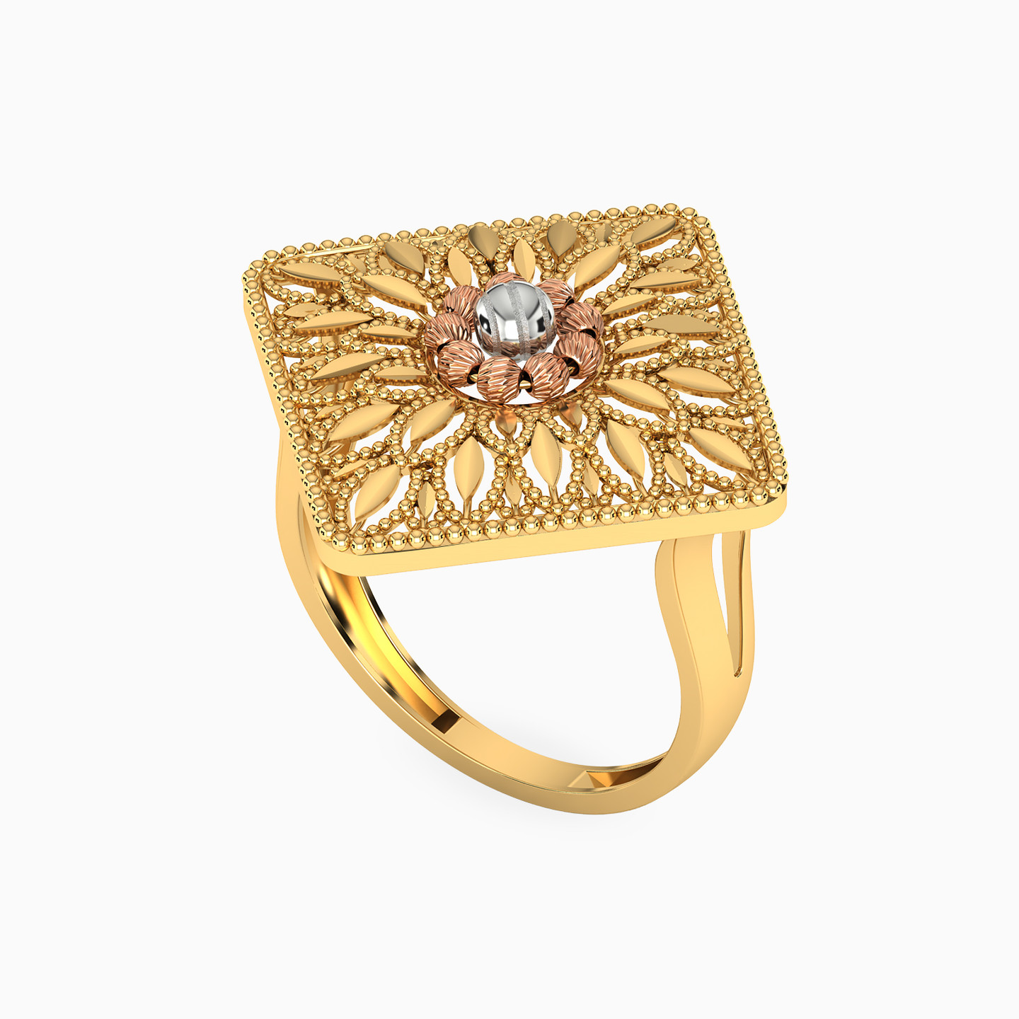 21K Gold Statement Ring - 2