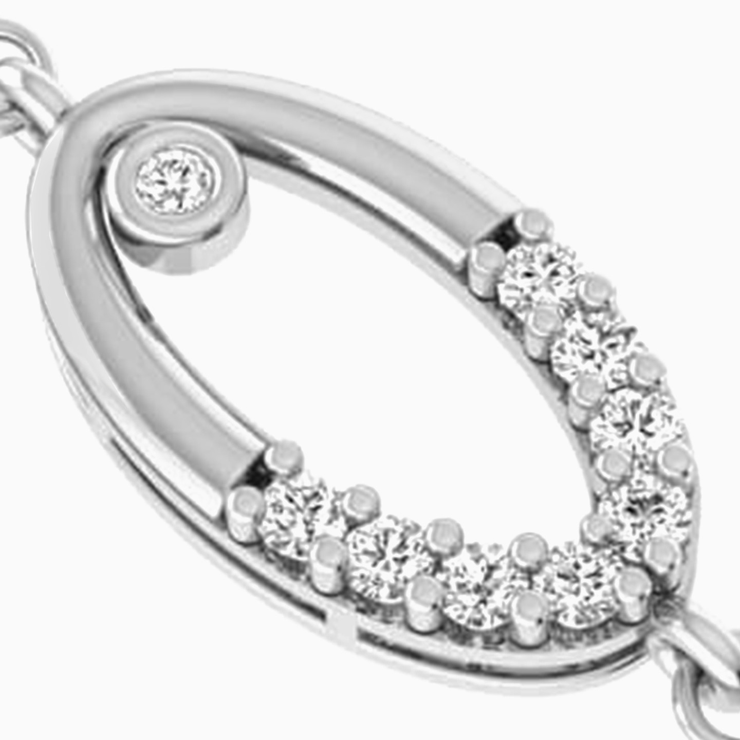 18K Gold Diamond Chain Bracelet - 3