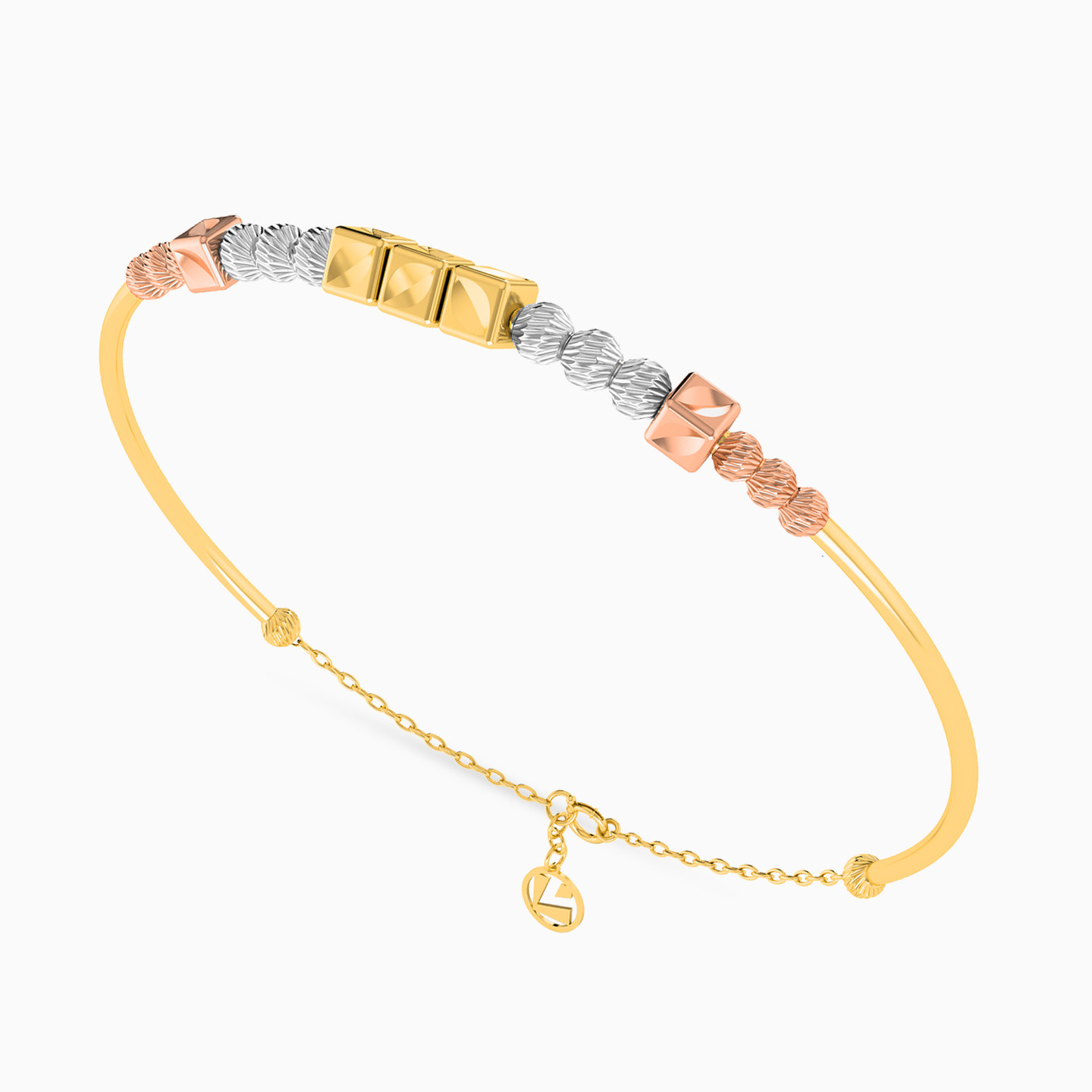 Beaded Chain Bracelet in 18K Gold - 3