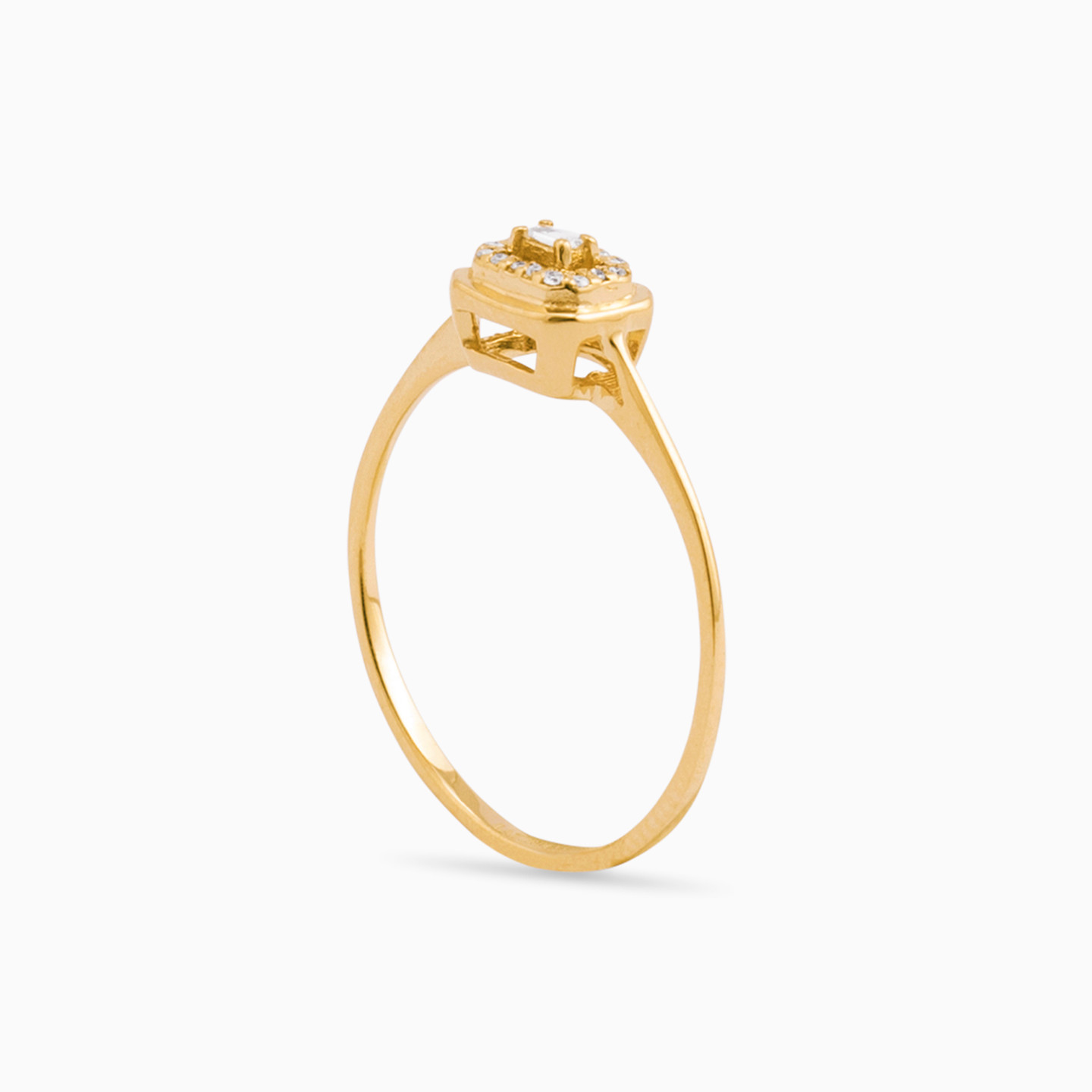 Square Diamond Ring in 18K Gold - 2 Square Diamond Ring in 18K Gold - 2