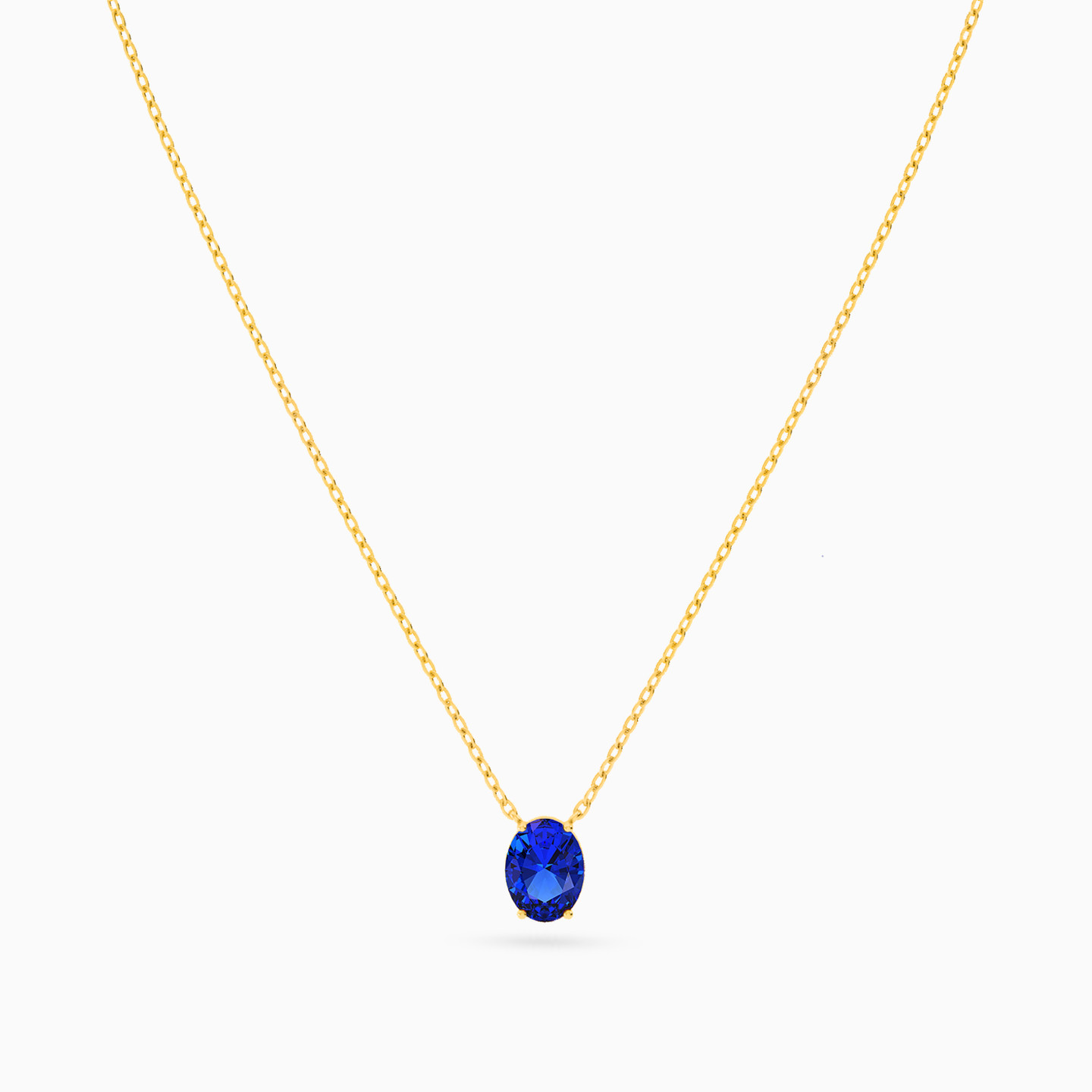 Oval Blue Stone Necklace in 18K Gold Oval Blue Stone Necklace in 18K Gold