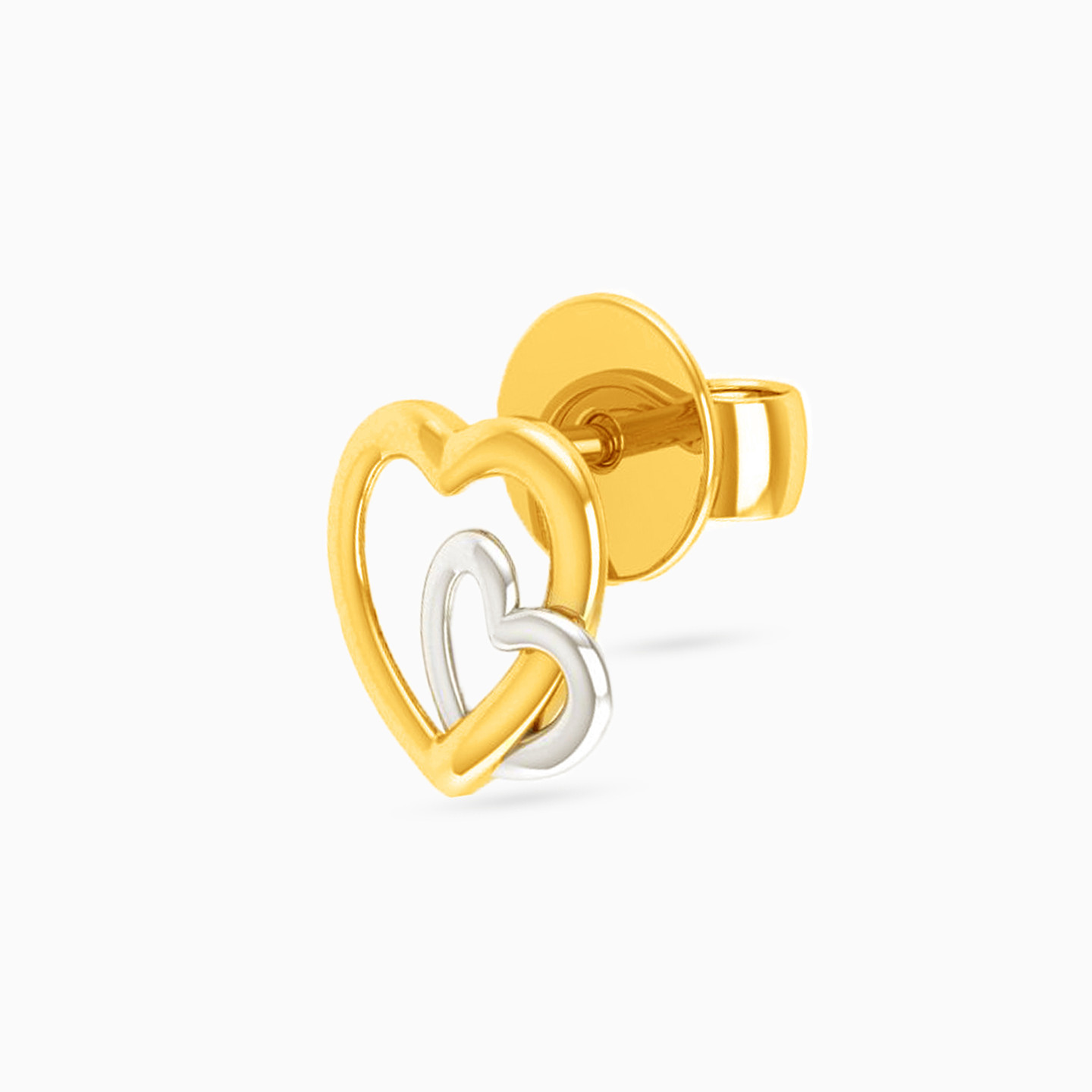 Heart Stud Earrings in 18K Gold - 3 Heart Stud Earrings in 18K Gold - 3