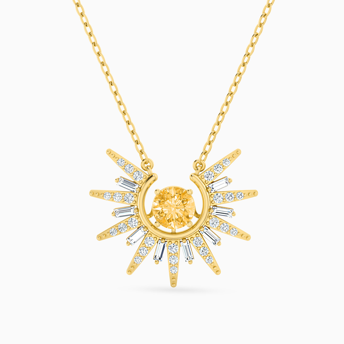 Sun Yellow Stone Necklace in 18K Gold Sun Yellow Stone Necklace in 18K Gold