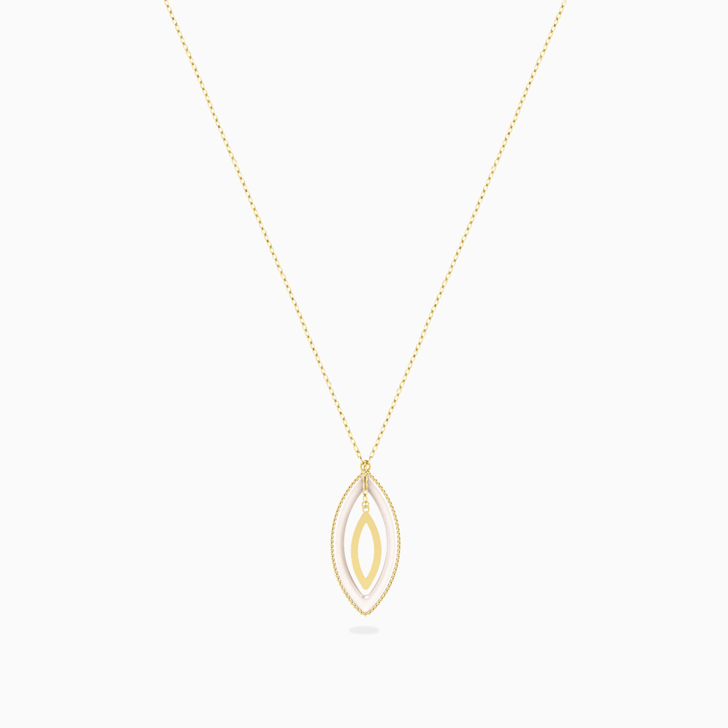 Marquise Colored Stones Necklace in 18K Gold - 2 Marquise Colored Stones Necklace in 18K Gold - 2