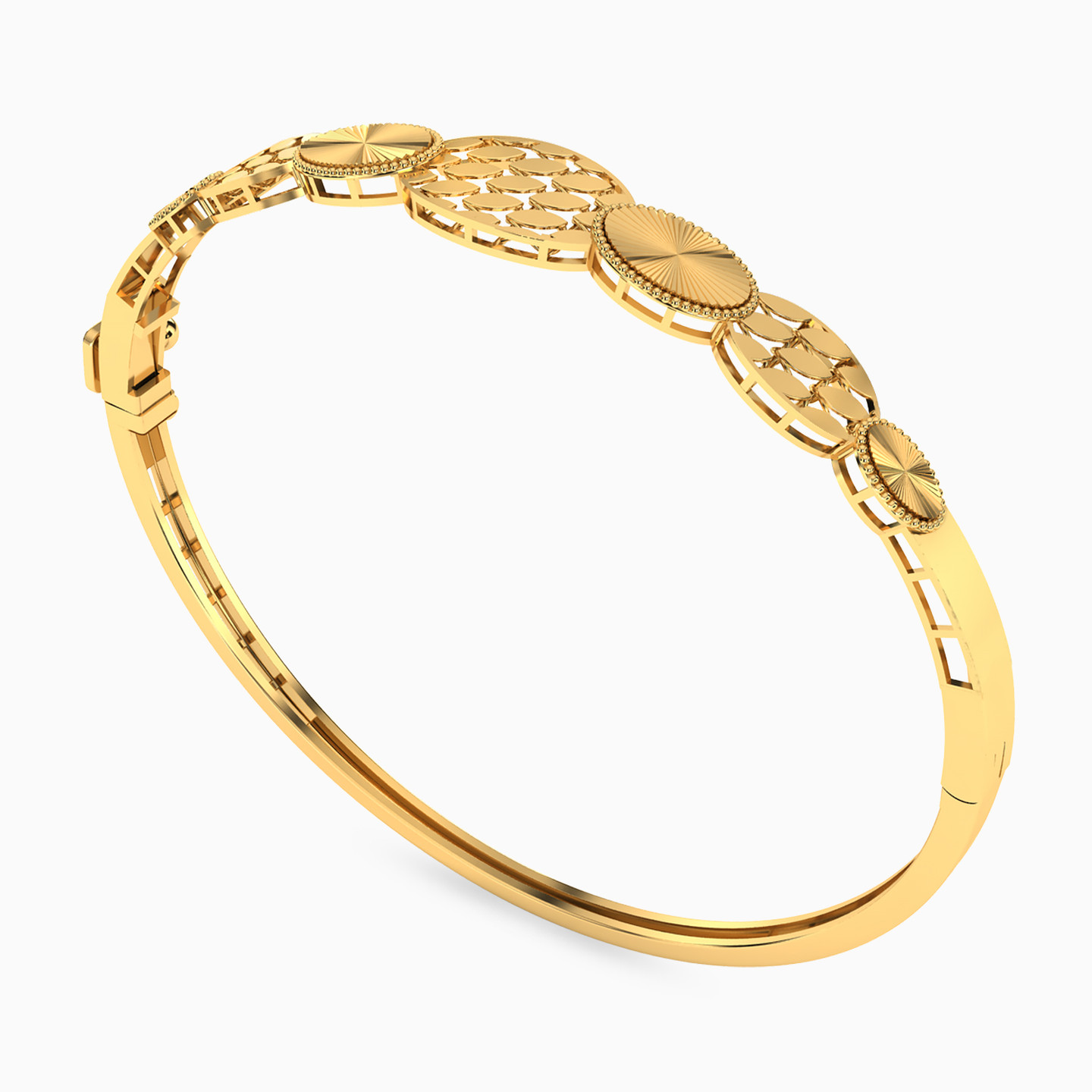 نصف طقم بيضاوي عيار 21 قيراط (2 قطع) - 4 نصف طقم بيضاوي عيار 21 قيراط (2 قطع) - 4