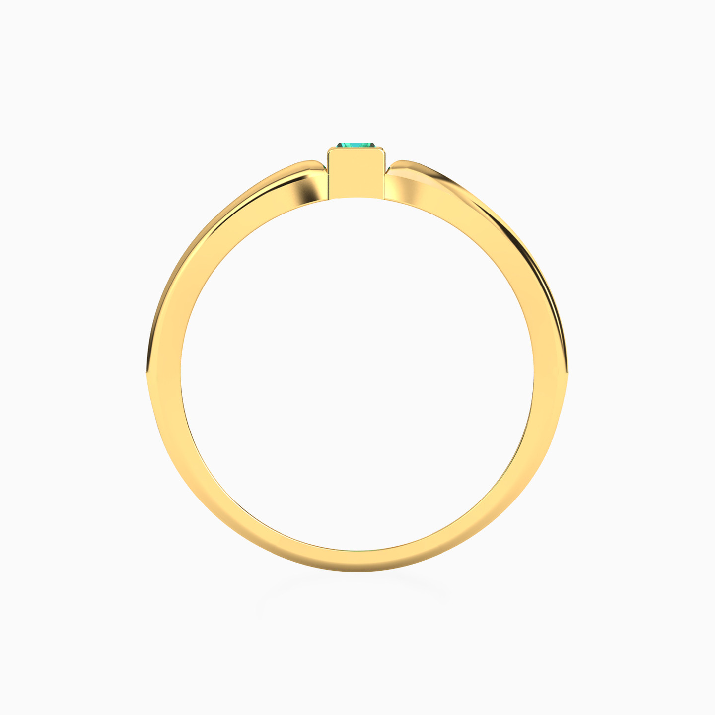 Baguette Colored Stones Ring in 18K Gold - 3