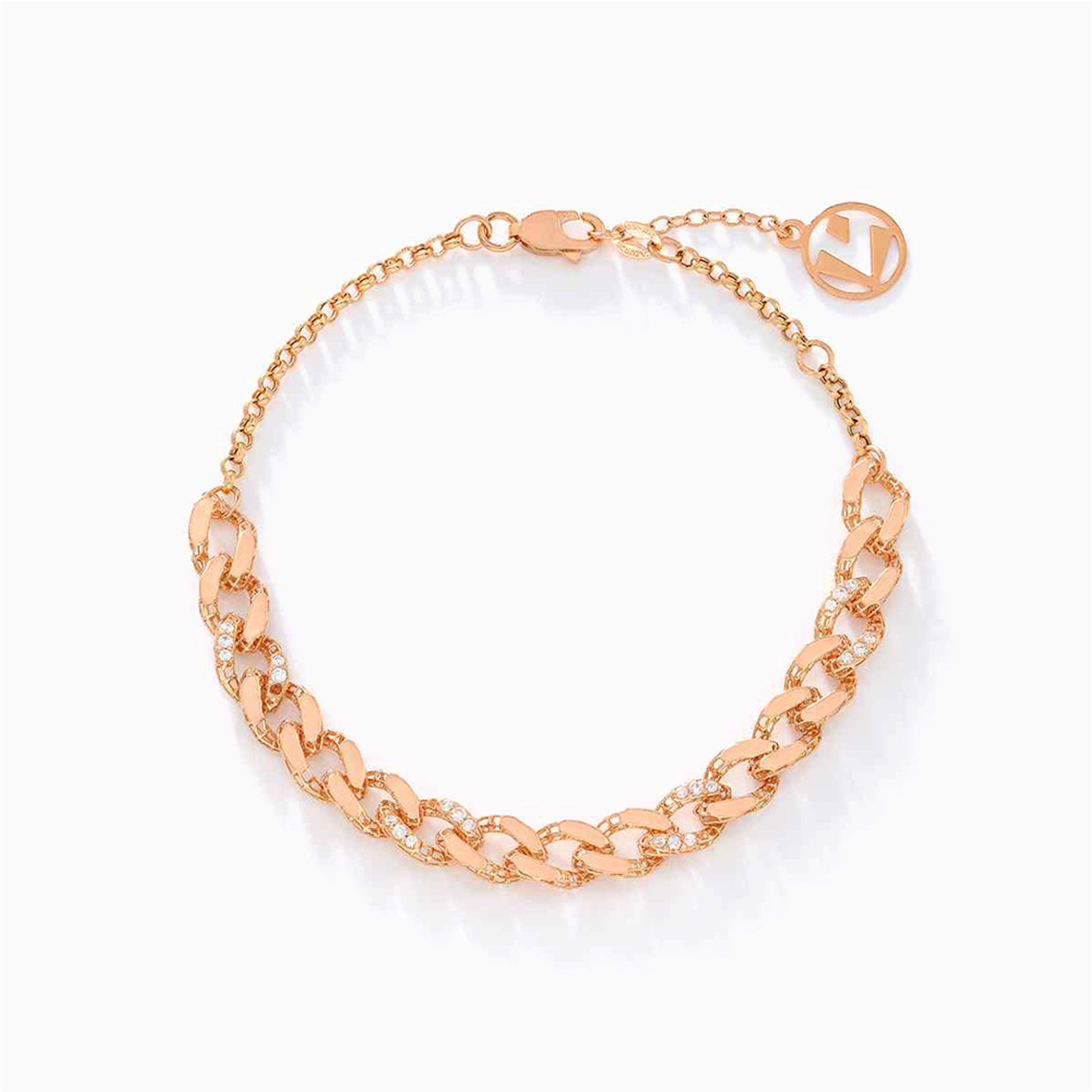 طقم ذهب حلقات عيار 21 قيراط مزين بأحجار الزركون (4 قطع) - 3 طقم ذهب حلقات عيار 21 قيراط مزين بأحجار الزركون (4 قطع) - 3