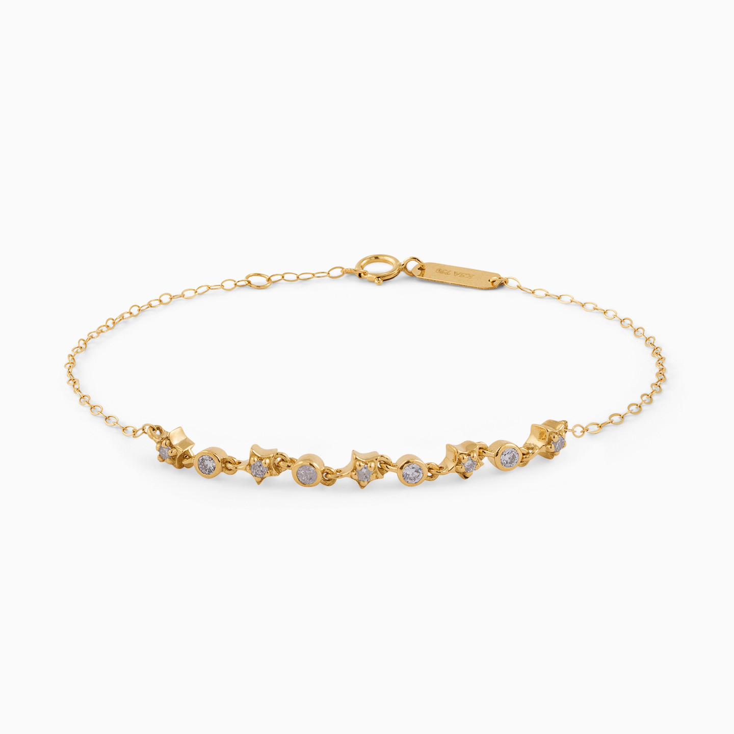 Star Diamond Chain Bracelet in 18K Gold Star Diamond Chain Bracelet in 18K Gold