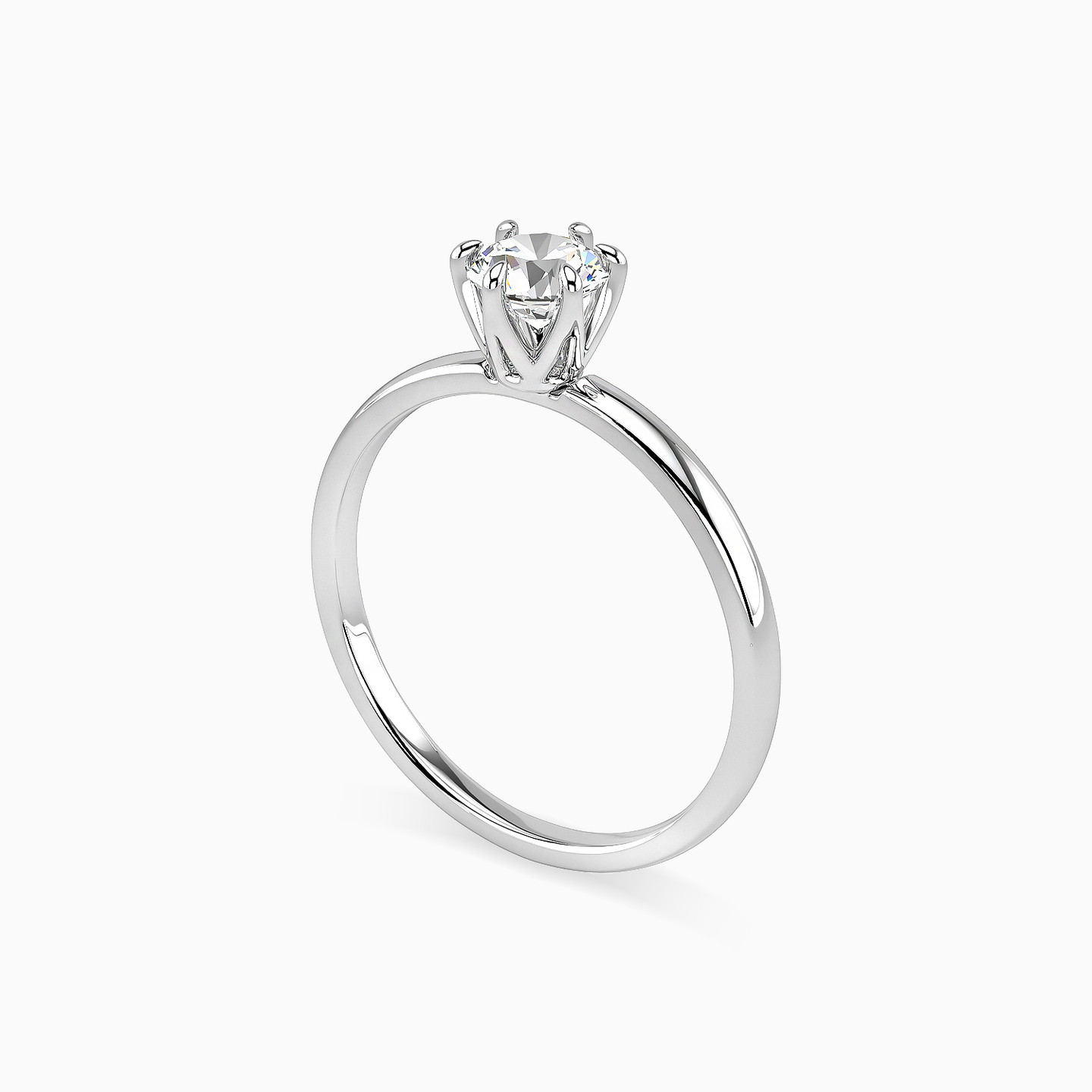 18K Gold Diamond Solitaire Ring - 2