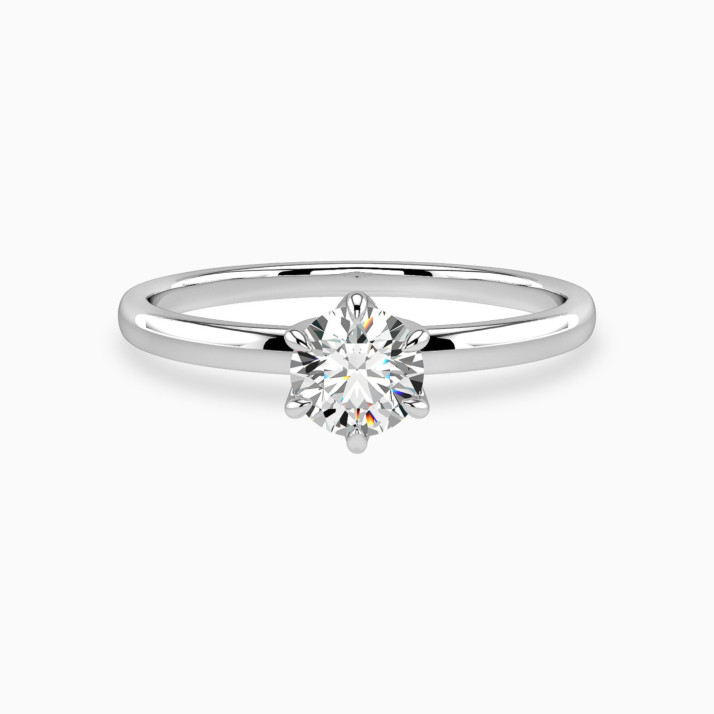 18K Gold Diamond Solitaire Ring