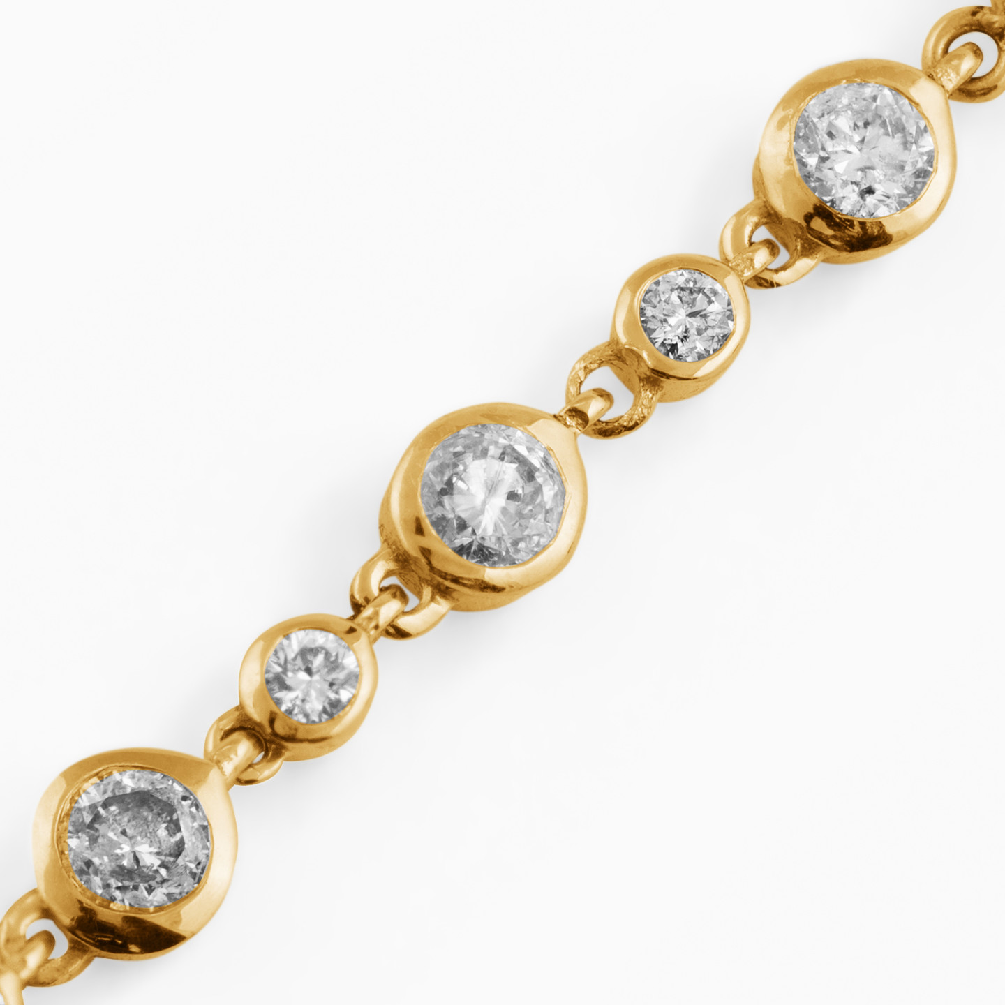 18K Gold Diamond Chain Bracelet - 2