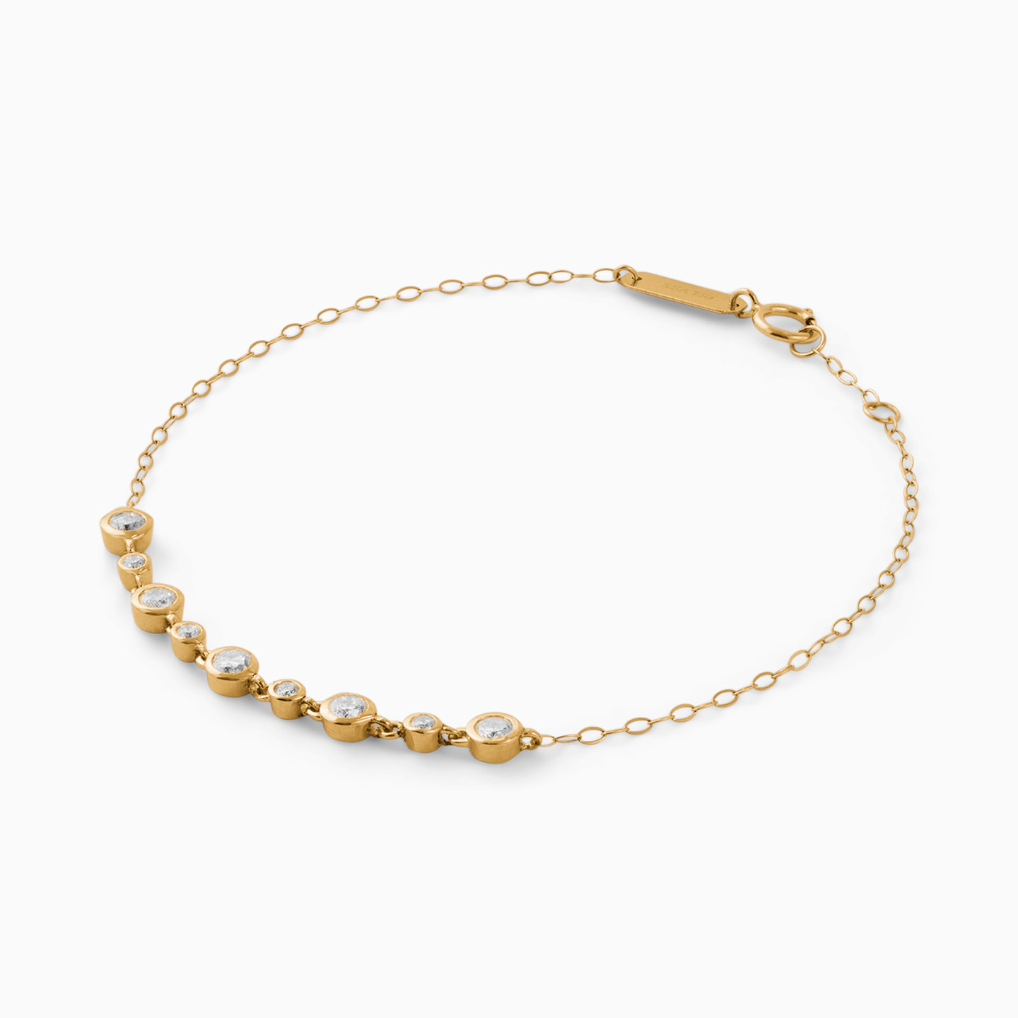 18K Gold Diamond Chain Bracelet