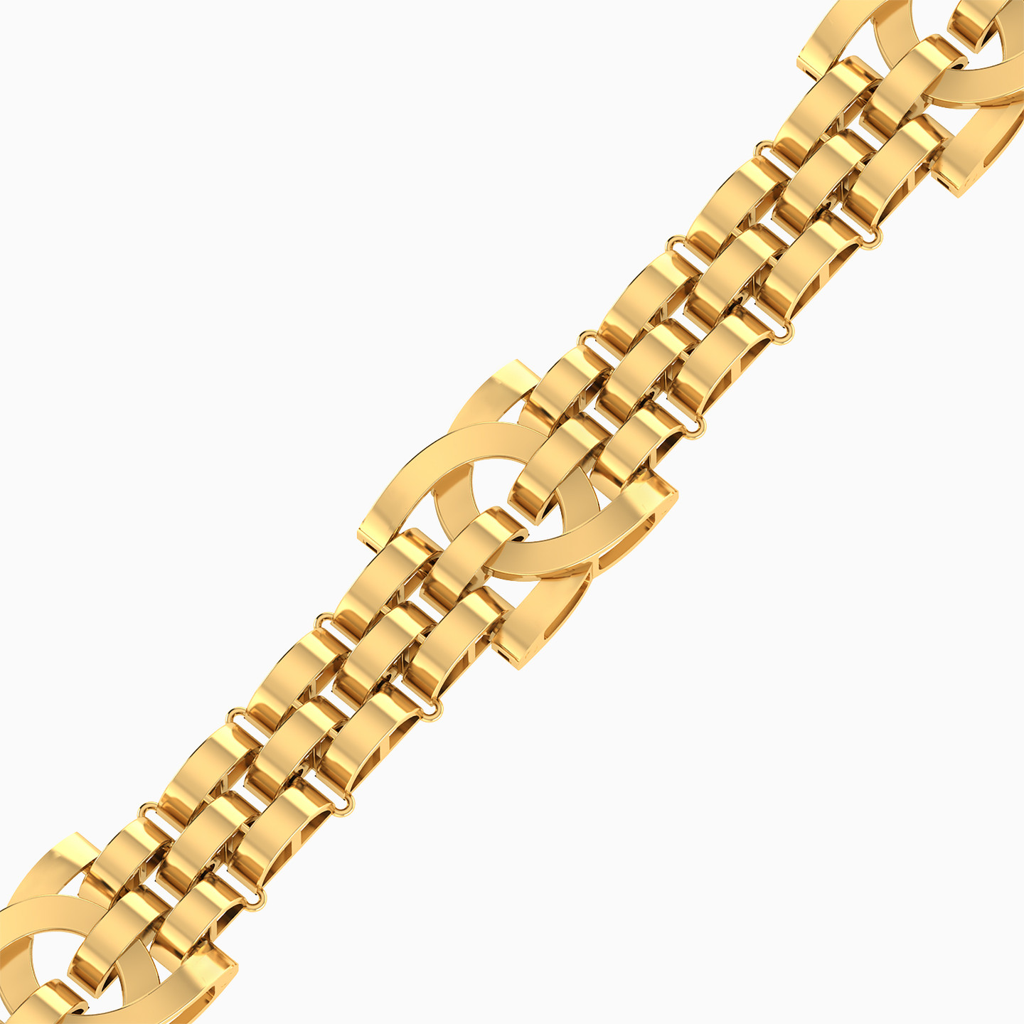 Links Chain Bracelet in 21K Gold - 2 Links Chain Bracelet in 21K Gold - 2