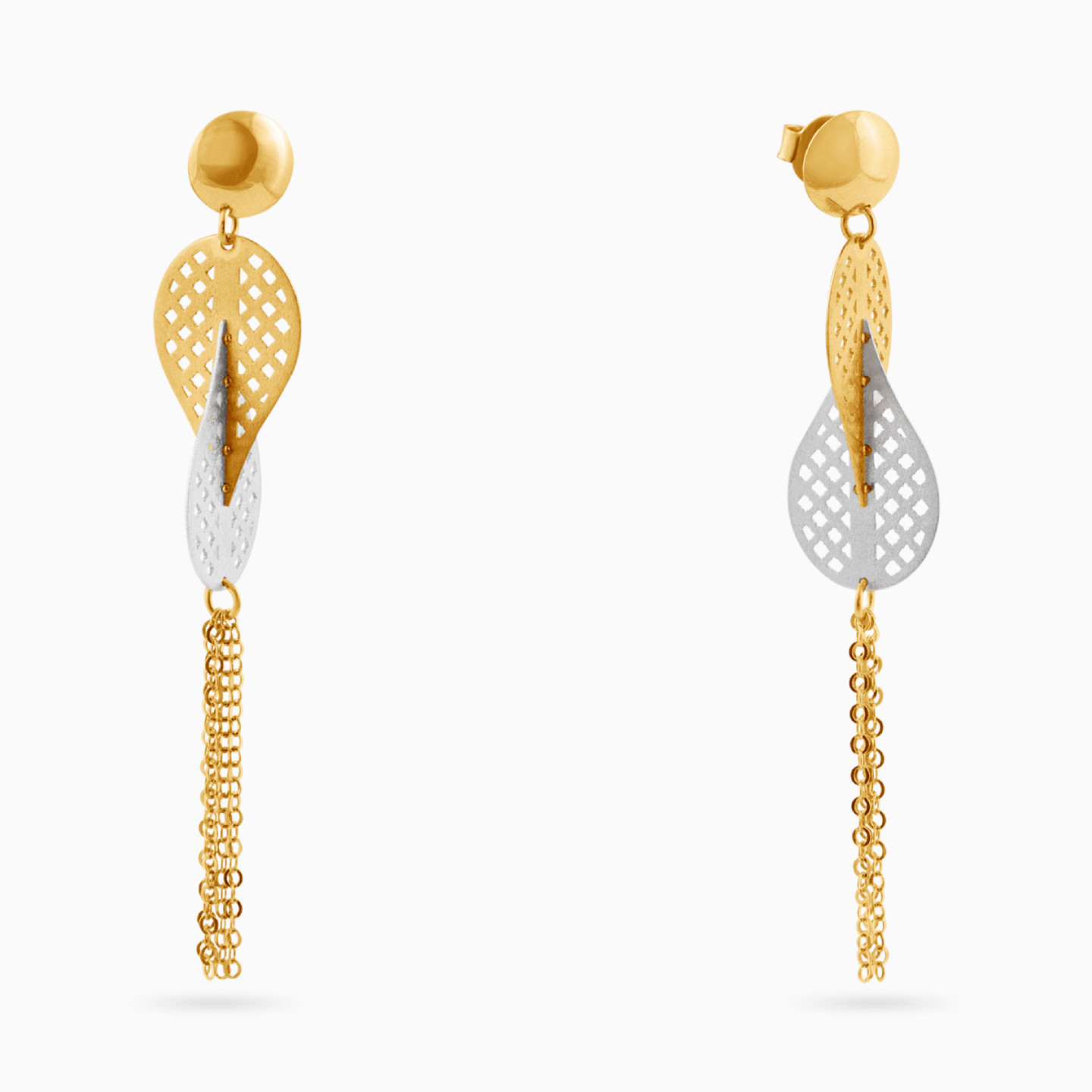 21K Gold Drop Earrings - 2