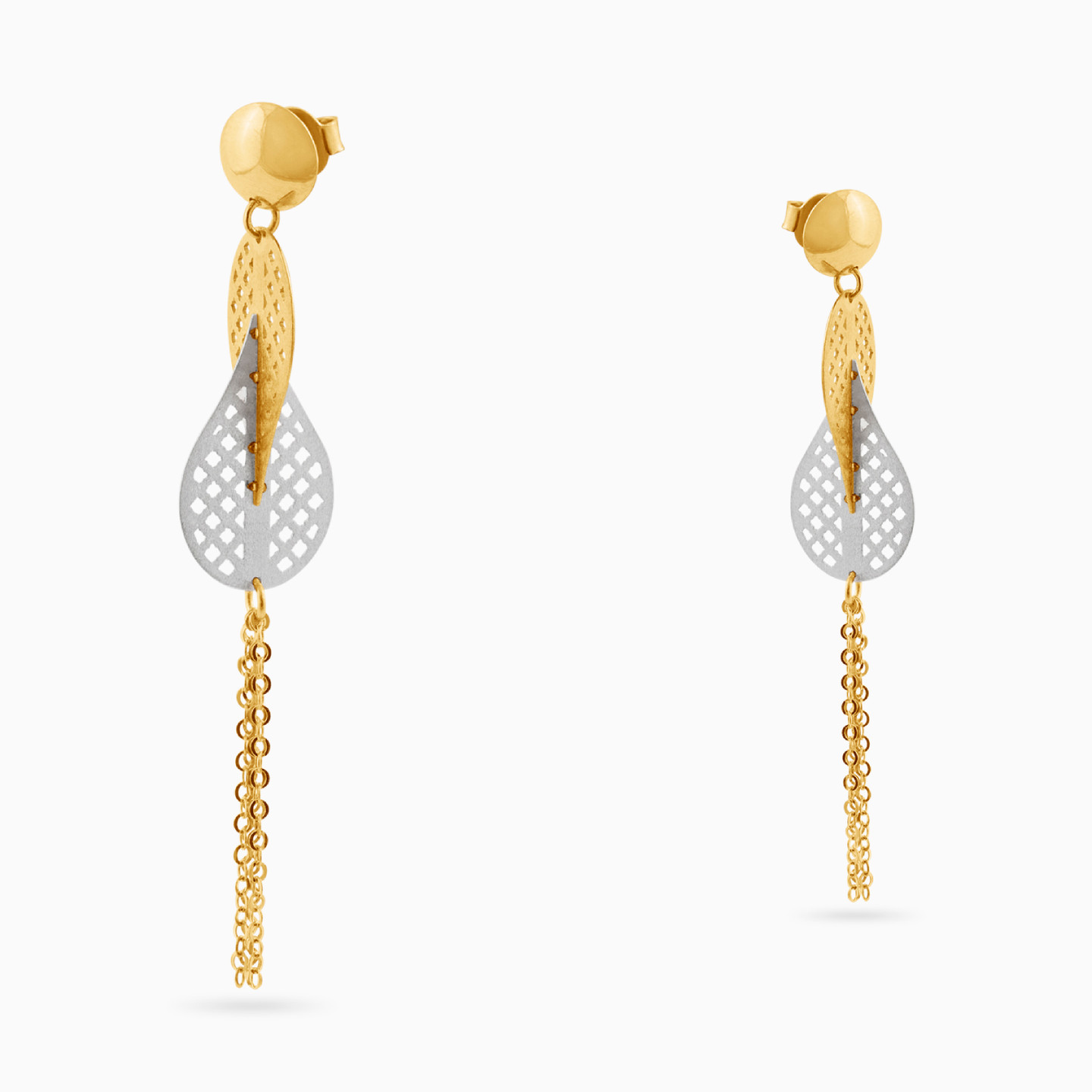 21K Gold Drop Earrings - 3