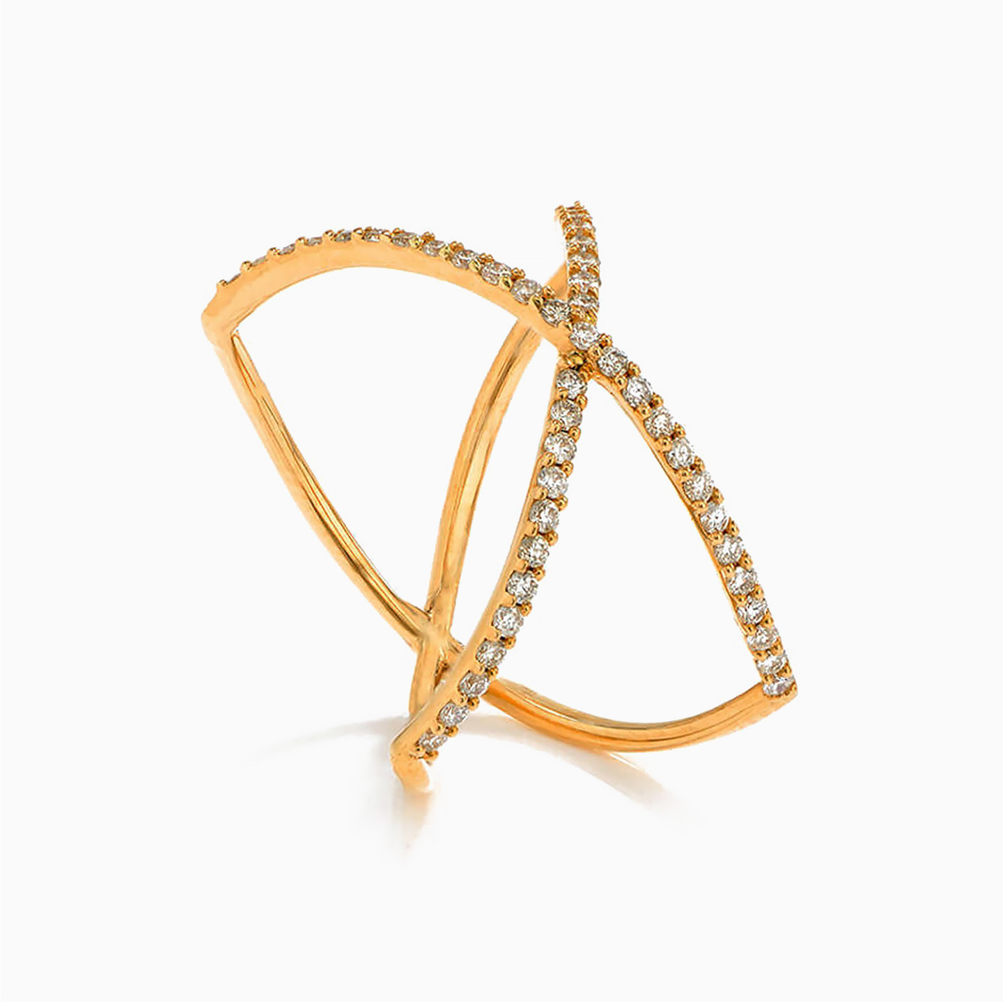 Crisscross Diamond Ring in 18K Gold Crisscross Diamond Ring in 18K Gold