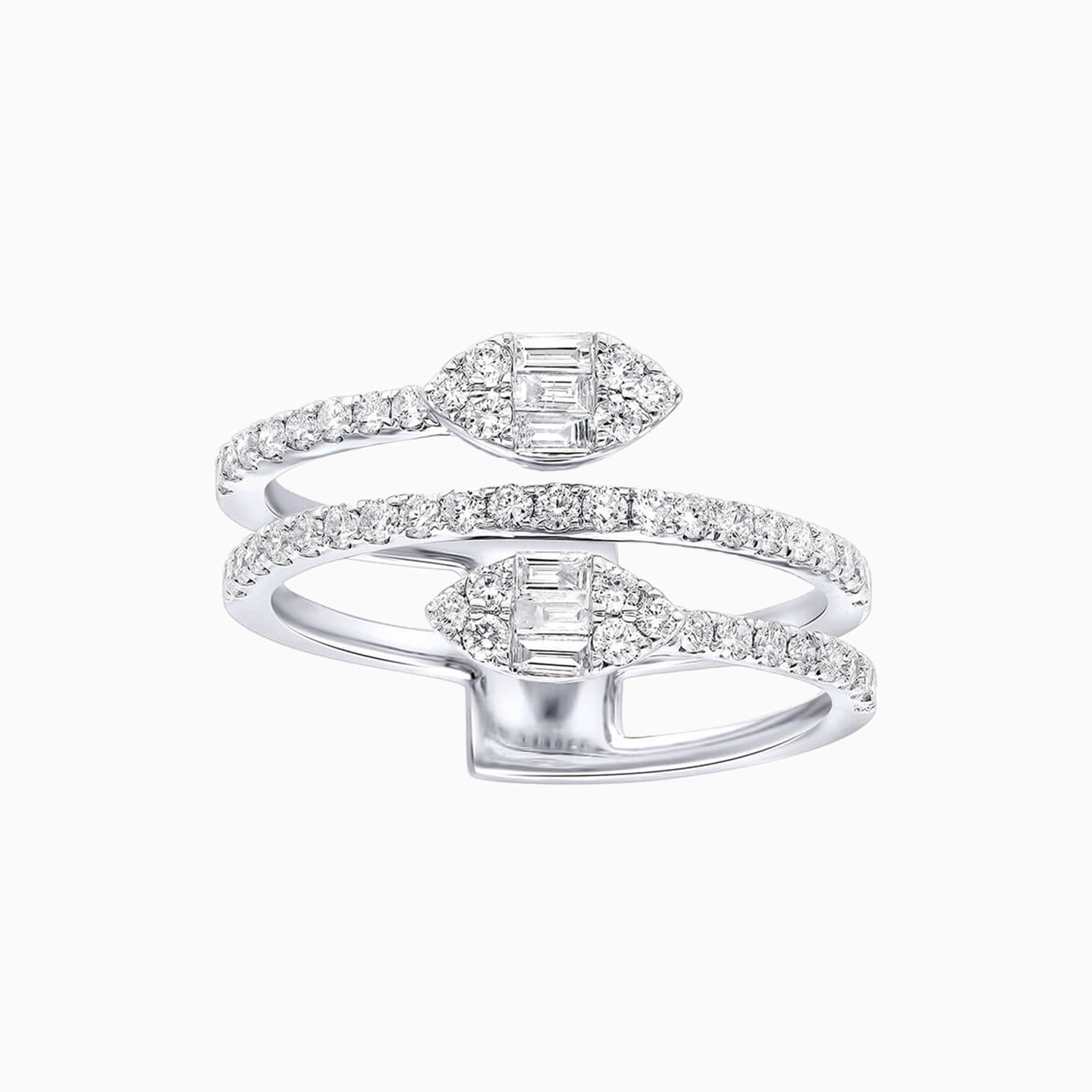 Marquise Diamond Two headed Ring in 18K Gold - 2 Marquise Diamond Two headed Ring in 18K Gold - 2