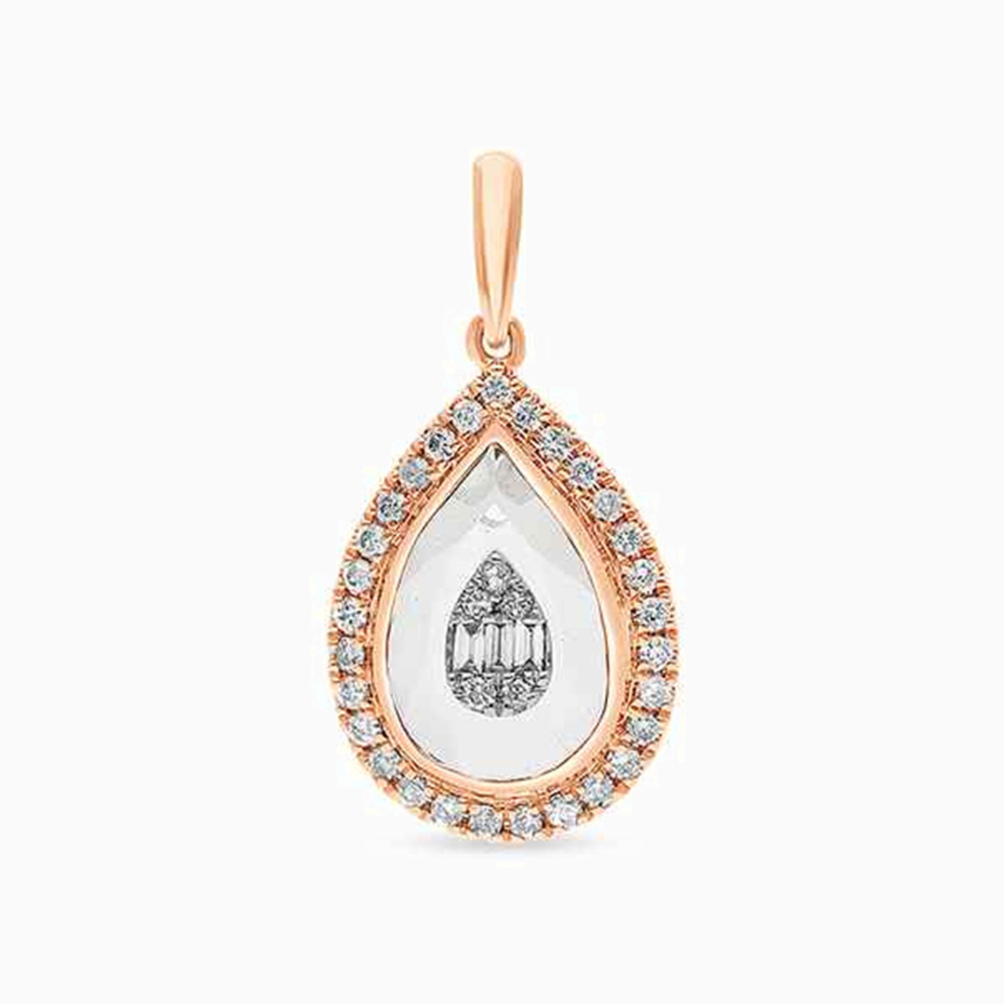 18K Gold Diamond & Colored Stones Pendant