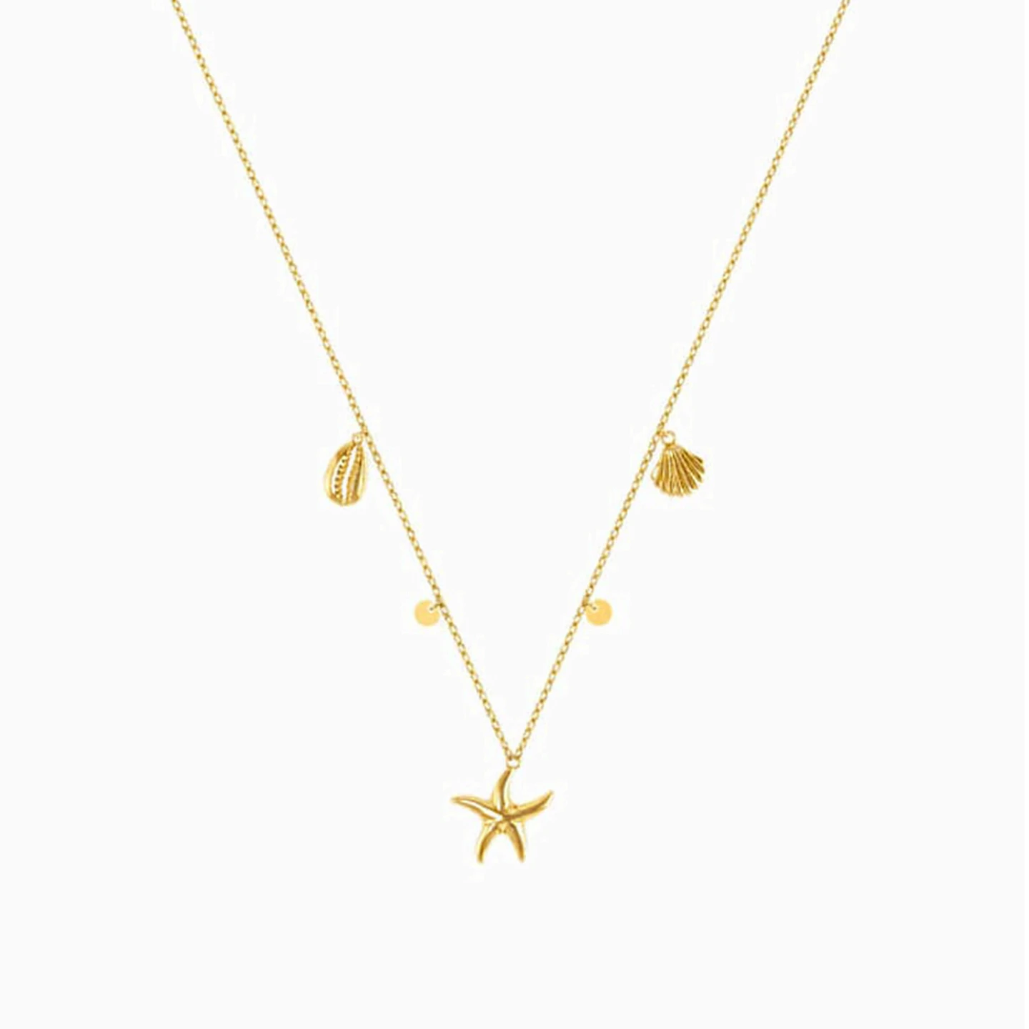 Starfish Chain Necklace in 18K Gold - 4 Starfish Chain Necklace in 18K Gold - 4
