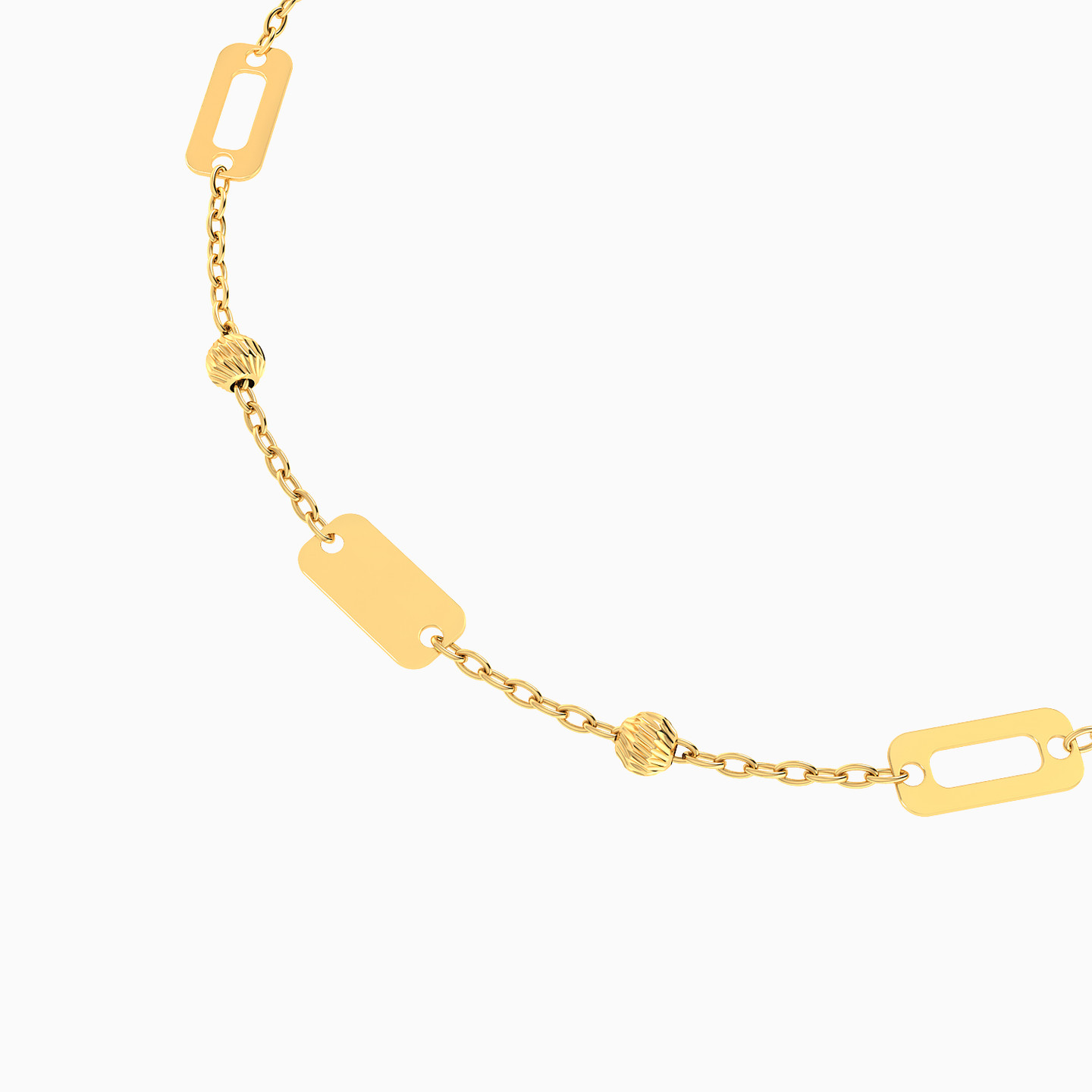 Links Chain Bracelet in 18K Gold - 3 Links Chain Bracelet in 18K Gold - 3