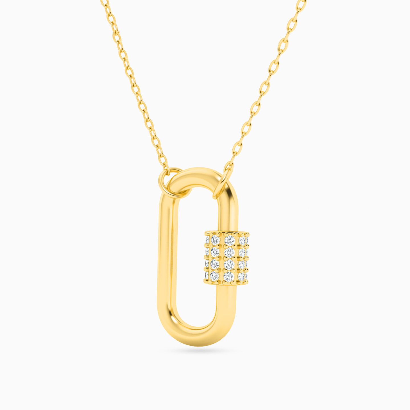 18K Gold Diamond Pendant Necklace - 2